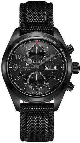 Hamilton Khaki Field 'Jack Ryan' Automatic Black Dial Synthetic Strap Men's Watch H71626735 - Image 9