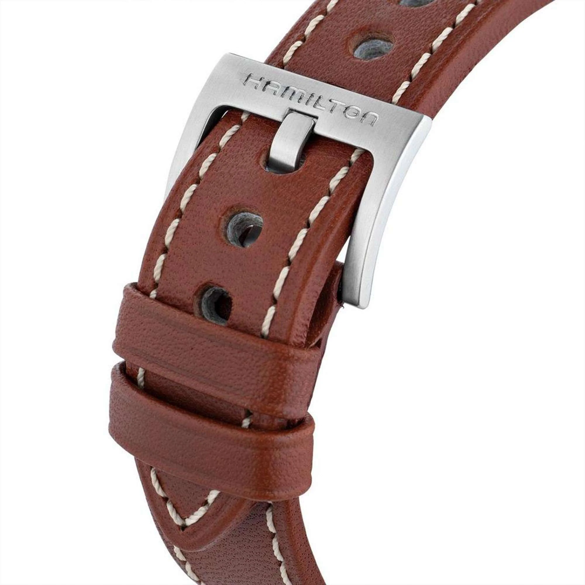 Hamilton Khaki Field Pioneer King Beige Dial Leather Strap Automatic Men's Watch H64455523 - Image 13