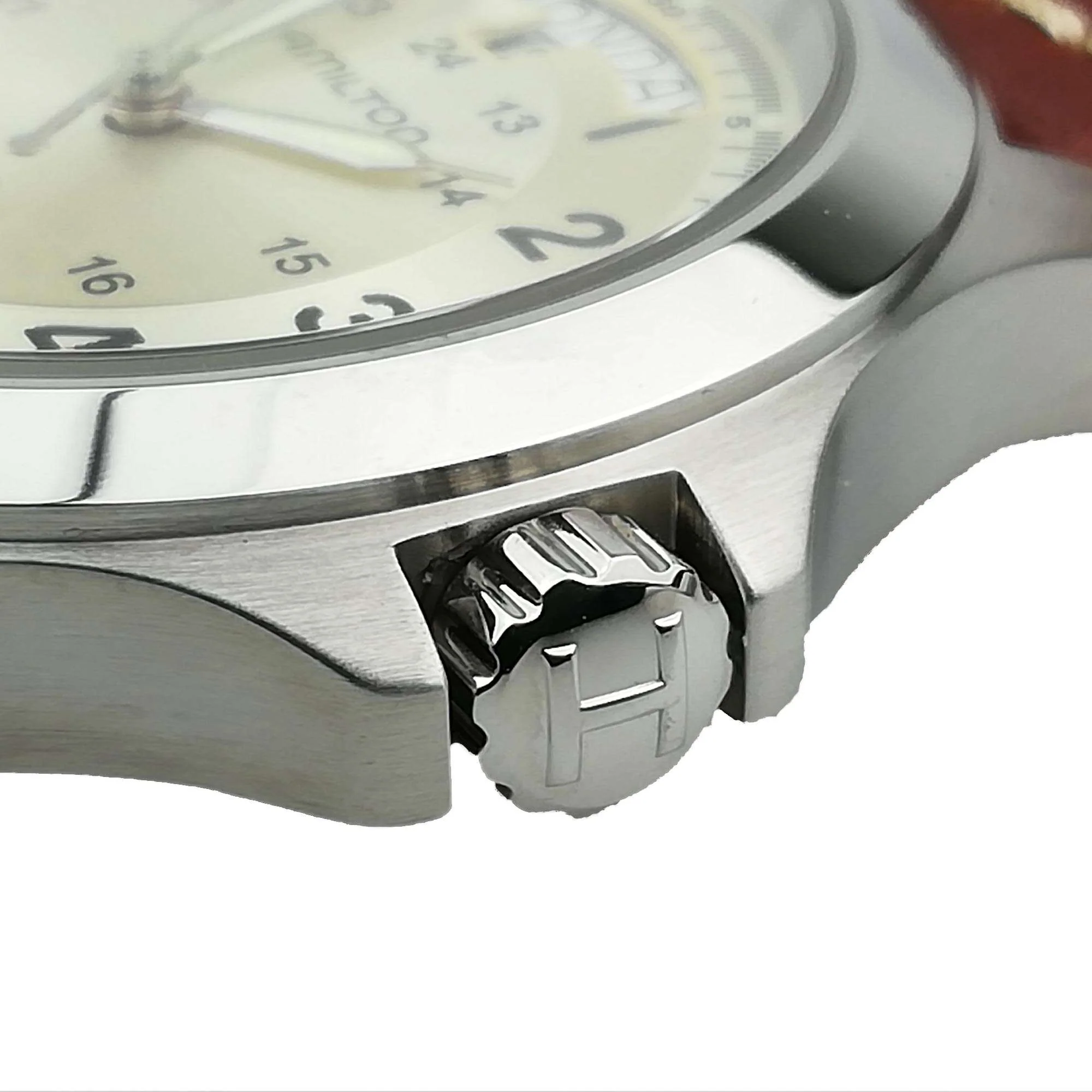 Hamilton Khaki Field Pioneer King Beige Dial Leather Strap Automatic Men's Watch H64455523 - Image 6