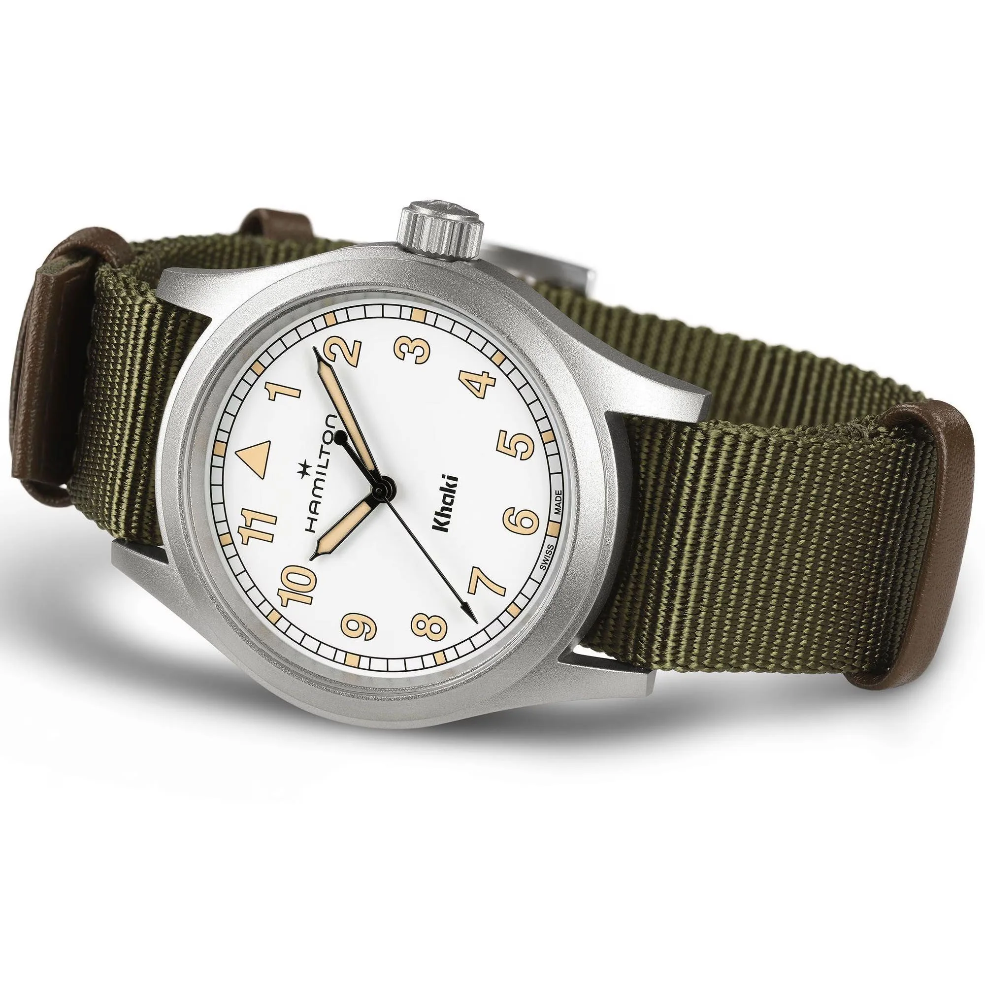 Hamilton Khaki Field Quartz NATO Strap White Dial Men’s Watch H69401910 - Image 3