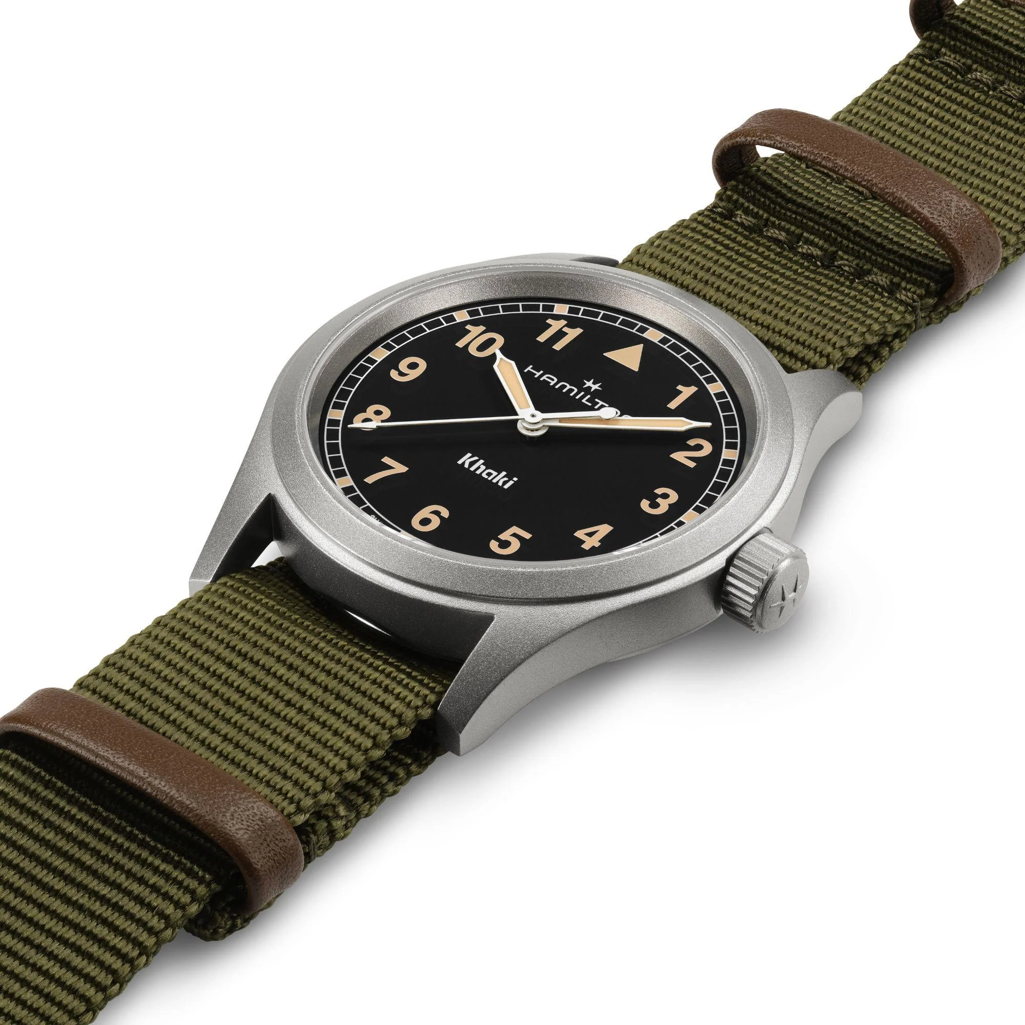 Hamilton Khaki Field Quartz Black Dial NATO Strap Unisex Watch H69401930 - Image 4