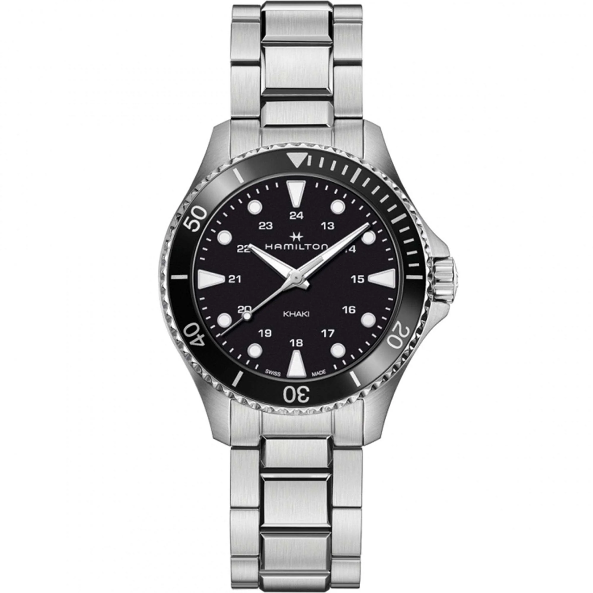 Hamilton Khaki Navy Scuba Quartz Black Dial Stainless Steel Bracelet Watch H82201131 - Image 5