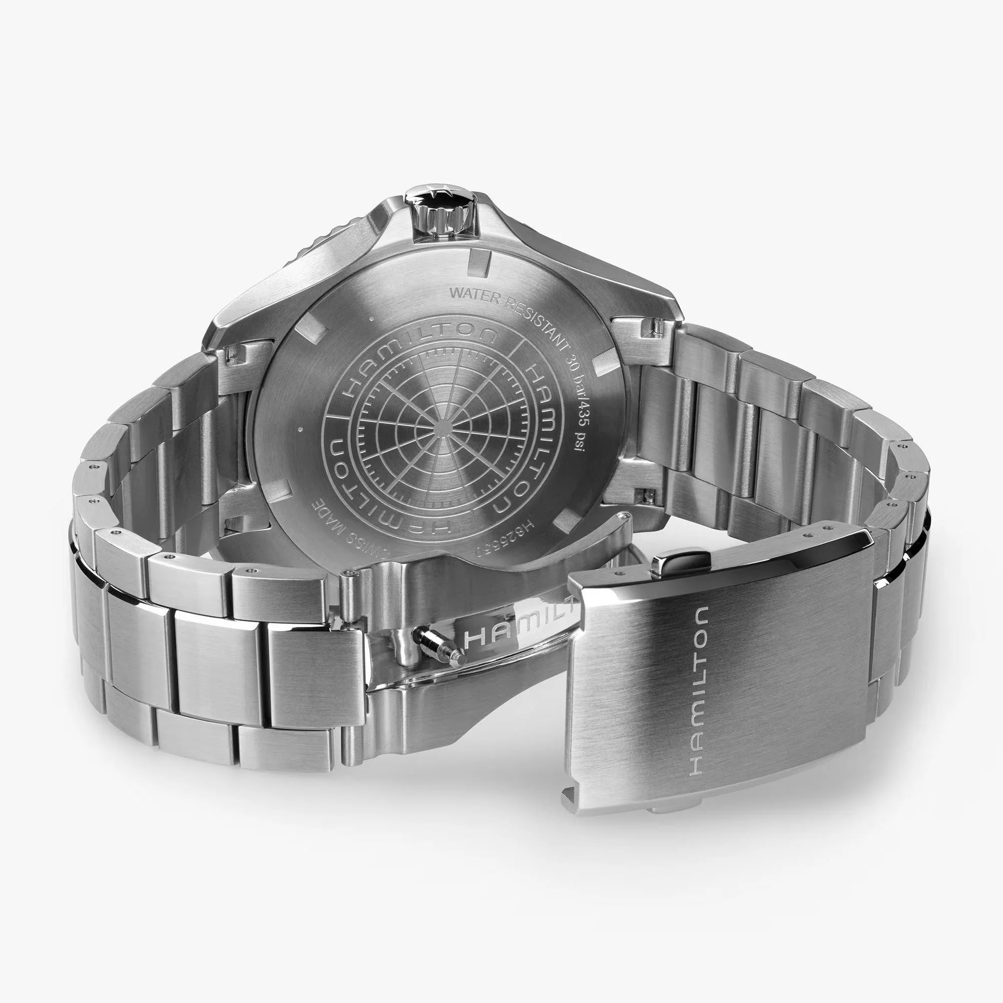 Hamilton Khaki Navy Scuba GMT Automatic Silver Dial Steel Strap Unisex Watch H82555150 - Image 6