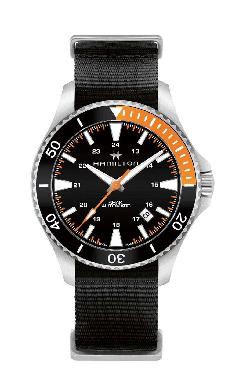 Hamilton Khaki Navy Scuba Automatic Black Dial Black Strap Men's Watch H82305931 - Image 4