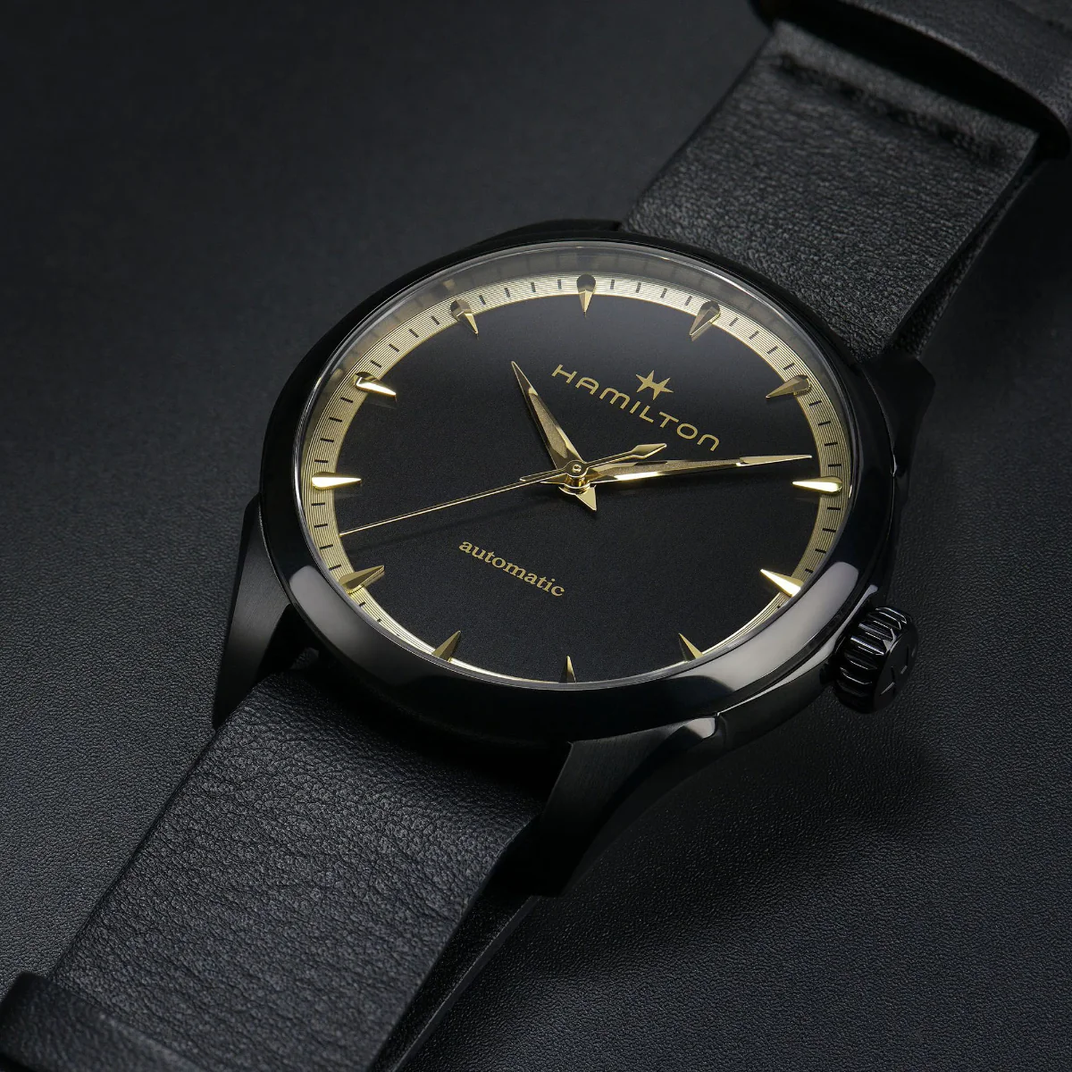 Hamilton Jazzmaster Special Edition Auto Black Dial Leather Strap Ladies Watch H32255730 - Image 3