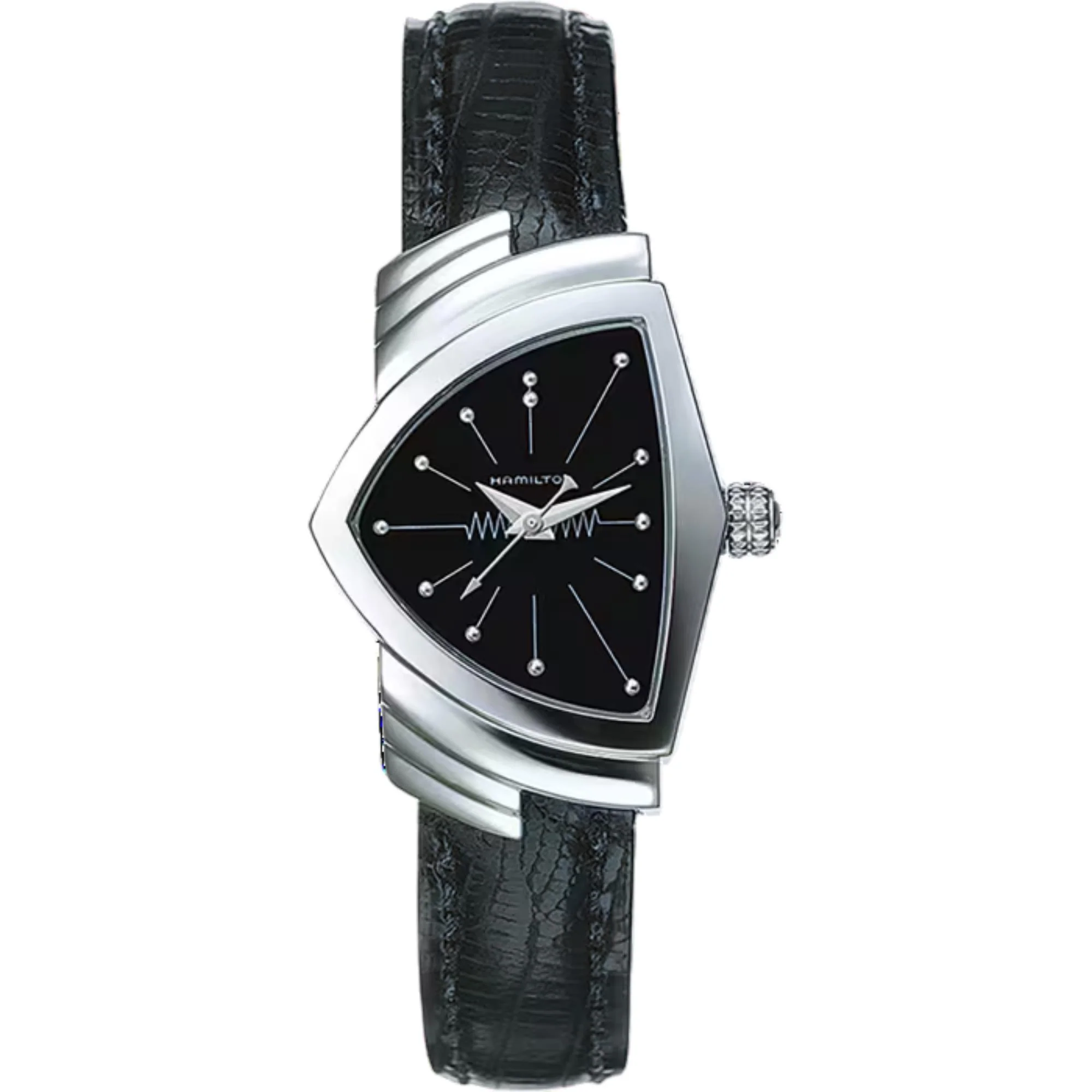 Hamilton Ventura Quartz Black Dial Leather Strap Women's Watch H24211732 - Image 3