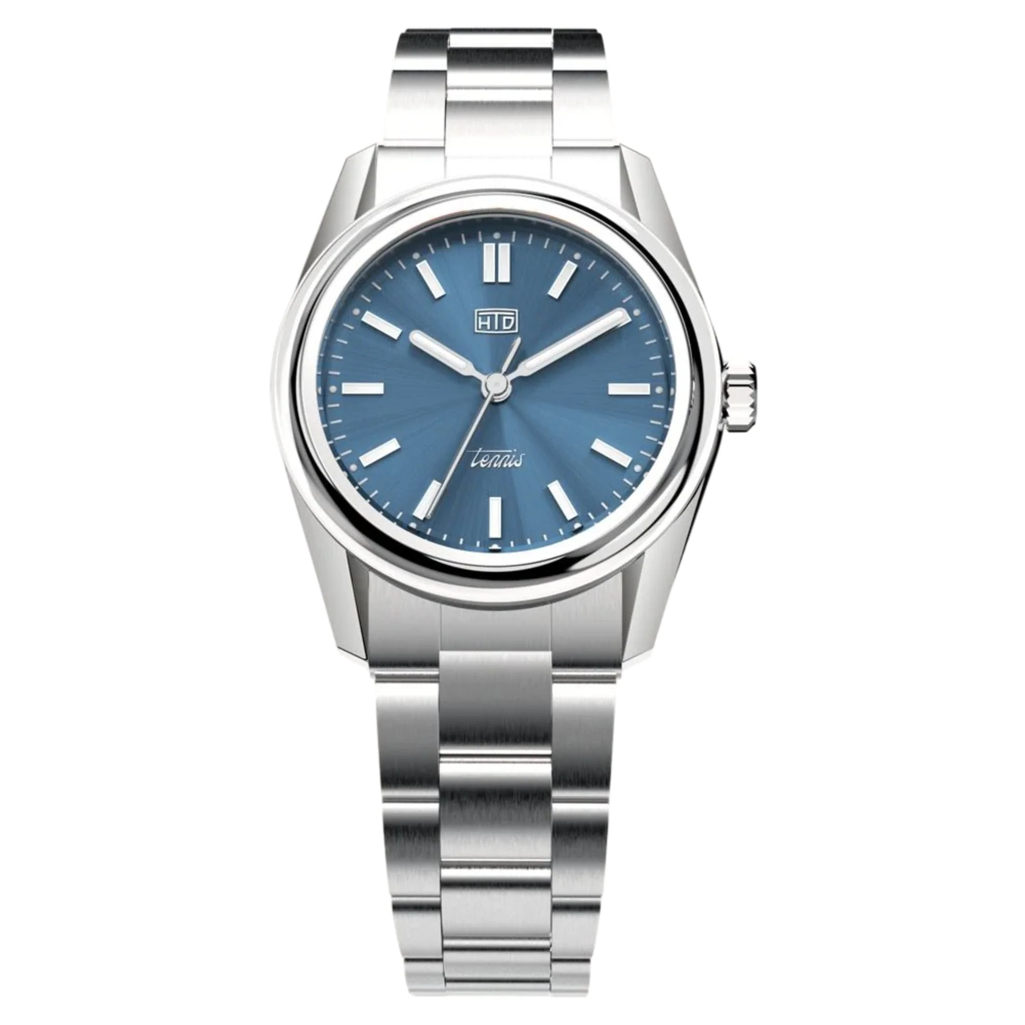 HTD Tennis Chic Automatic Blue Dial Steel Strap Unisex Sports Watch T23S01_C - Image 10