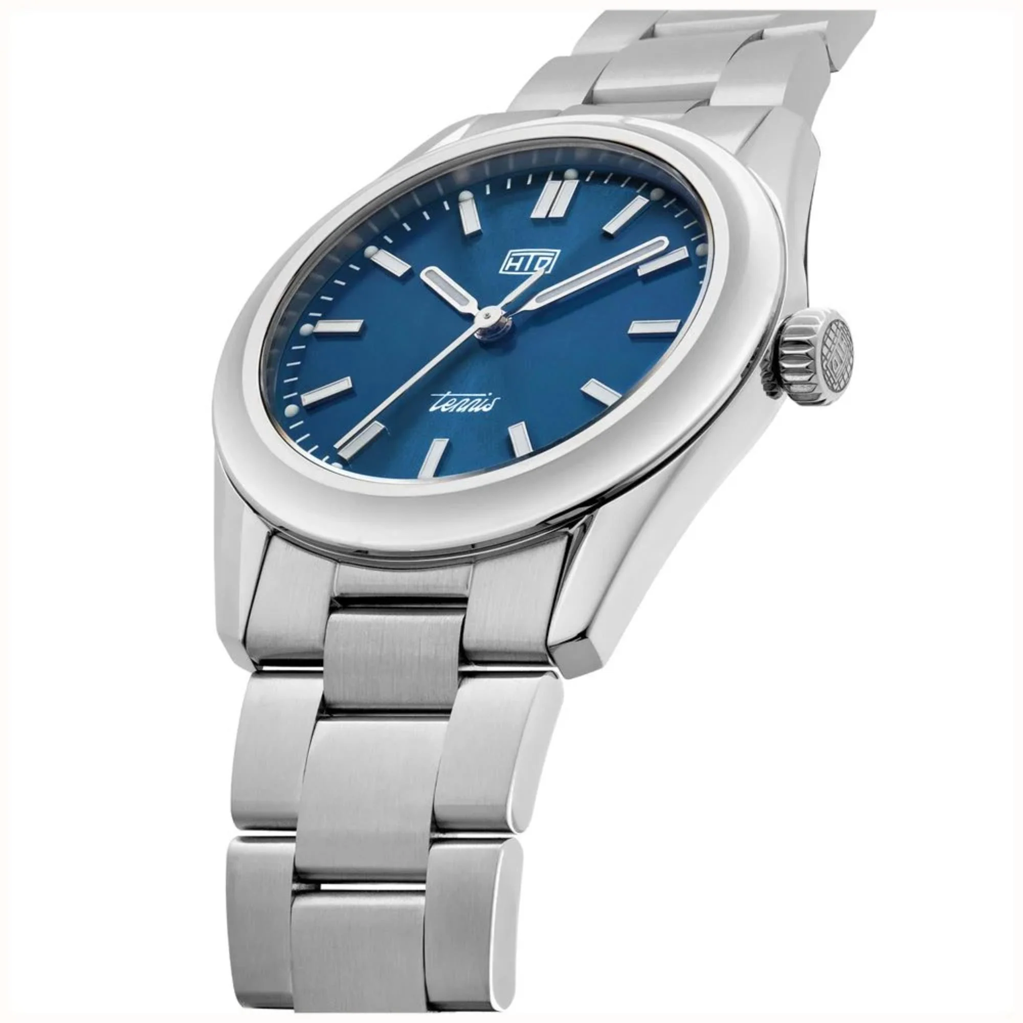 HTD Tennis Chic Automatic Blue Dial Steel Strap Unisex Sports Watch T23S01_C - Image 3