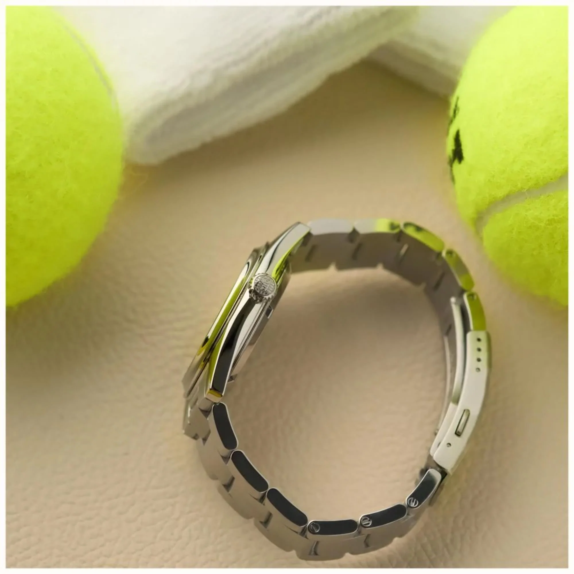 HTD Tennis Cemento Automatic Light Blue Dial Steel Strap Unisex Sports Watch T23S01_B - Image 3