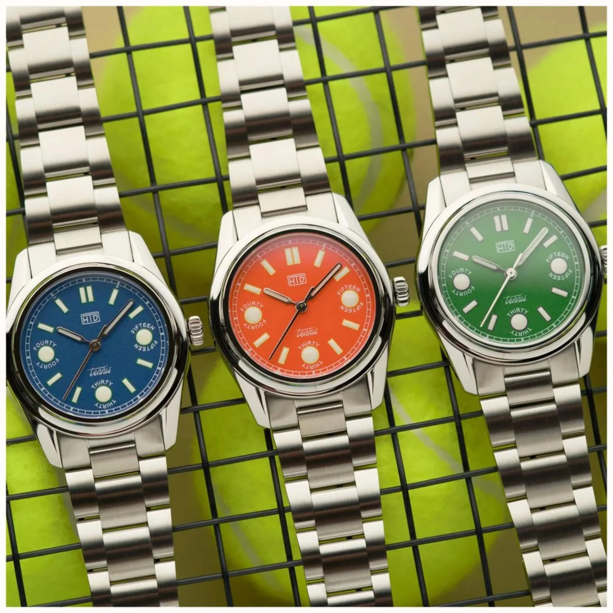 HTD Tennis Cemento Automatic Light Blue Dial Steel Strap Unisex Sports Watch T23S01_B - Image 5