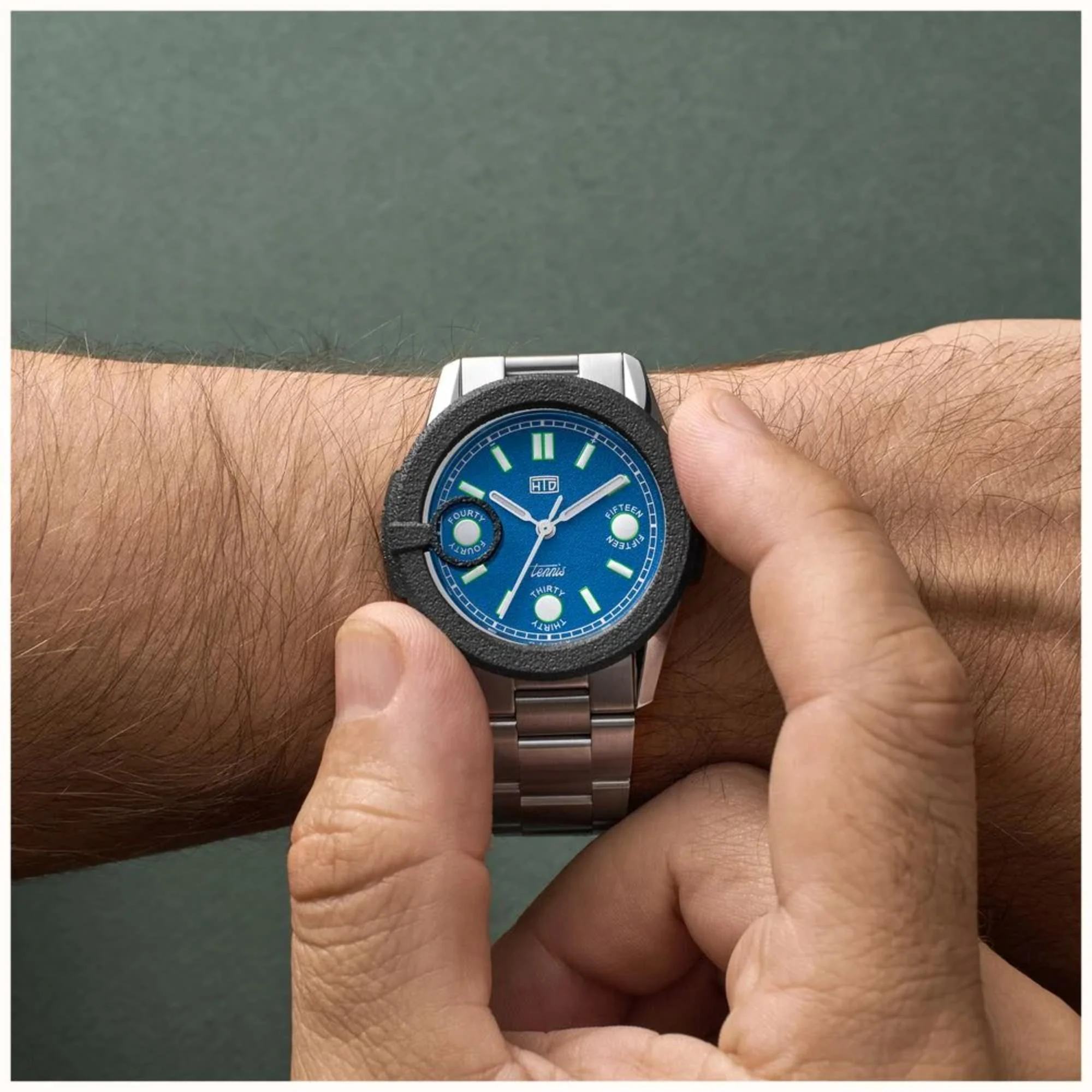 HTD Tennis Cemento Automatic Light Blue Dial Steel Strap Unisex Sports Watch T23S01_B - Image 6