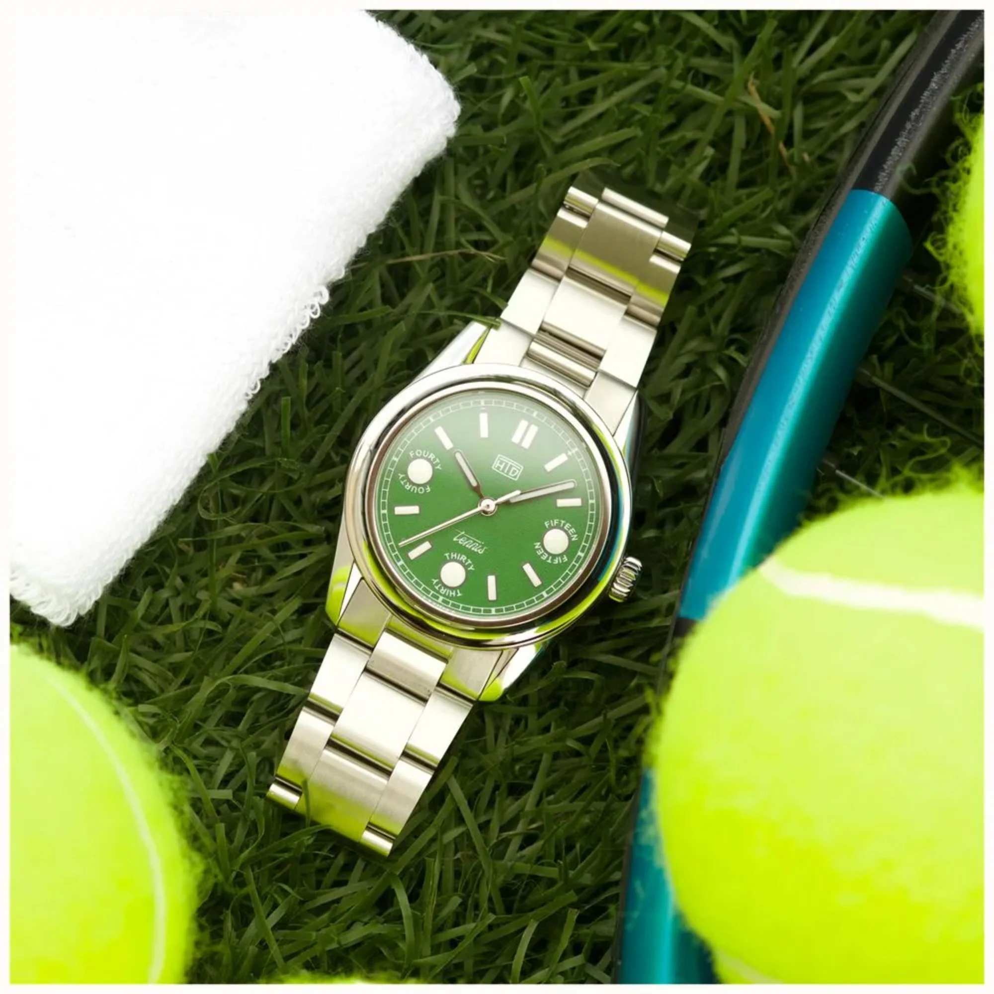 HTD Tennis Erba Automatic Green Dial Steel Strap Unisex Sports Watch T23S01_E - Image 16