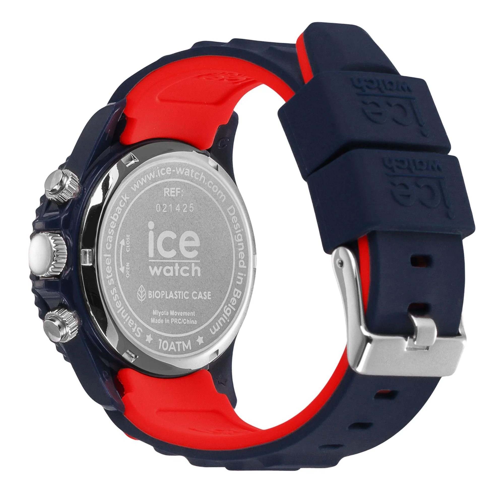 ICE Watch ICE Chrono Blue Red Dial Silicone Strap Watch 021425 - Image 4