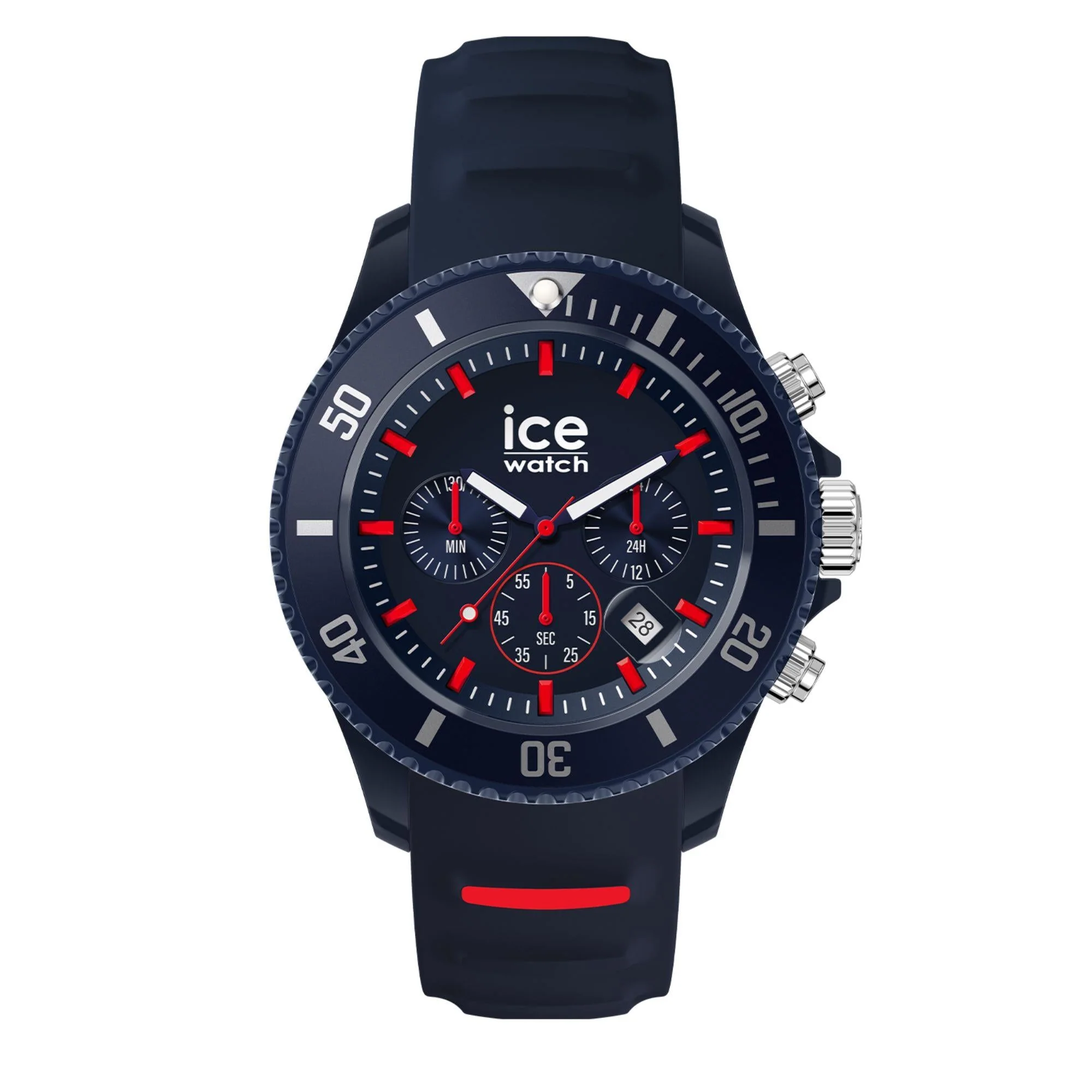 ICE Watch ICE Chrono Blue Red Dial Silicone Strap Watch 021425 - Image 6