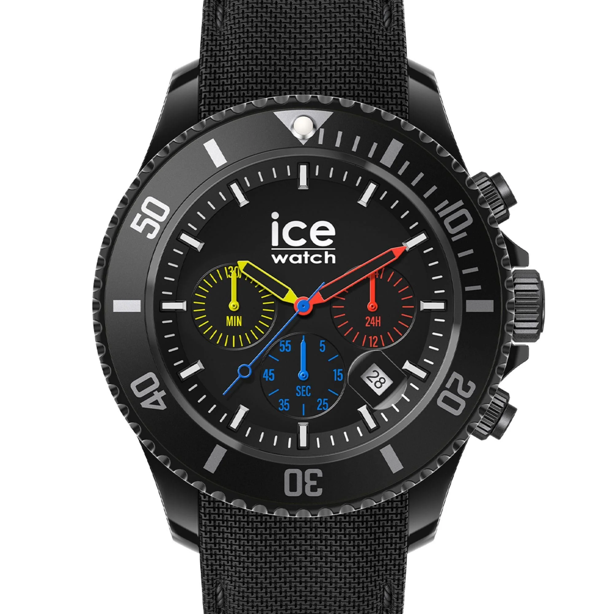 ICE Watch ICE Chrono Trilogy Black Dial Silicone Strap Watch 021600 - Image 8