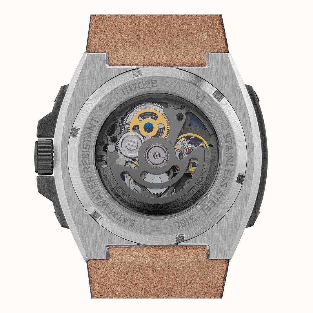 Ingersol The Motion Automatic Black Dial Leather Strap Men's Watch I11702B - Image 3
