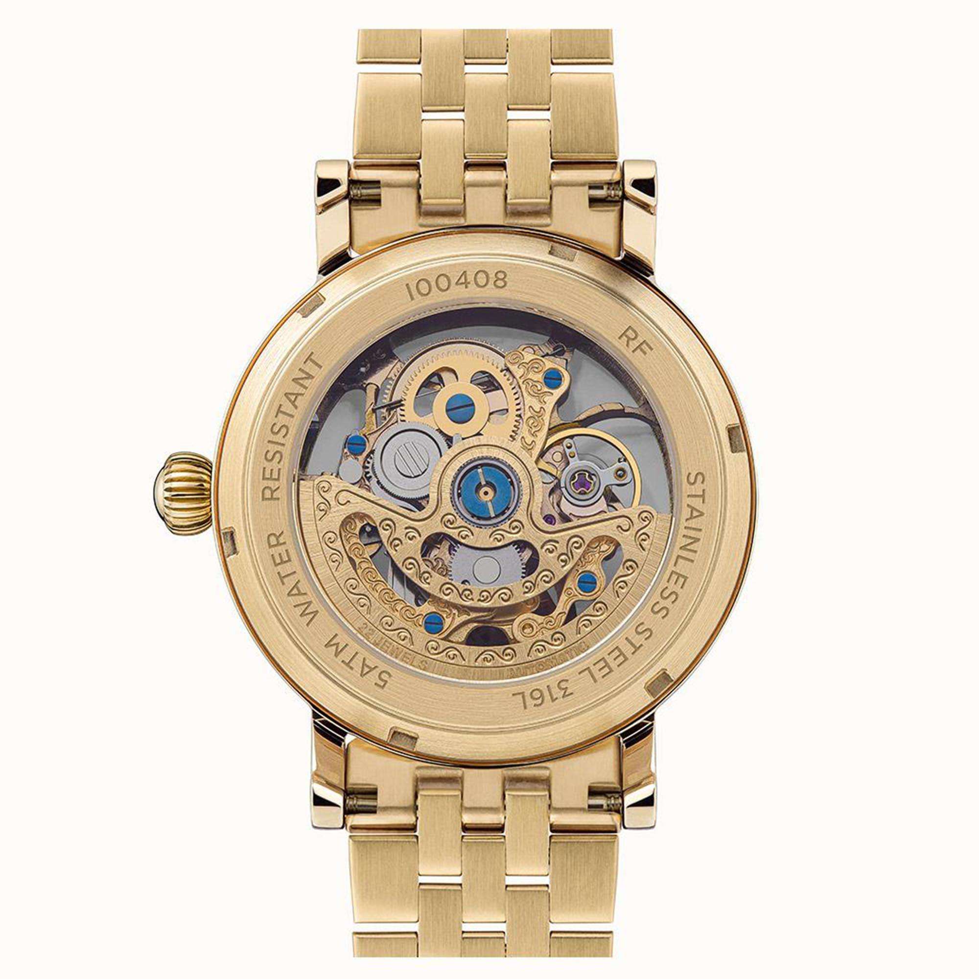 Ingersoll 1892 The Herald Automatic Watch with a Pale Gold Dial and a Gold Stainless Steel Bracelet I00408 - Image 6