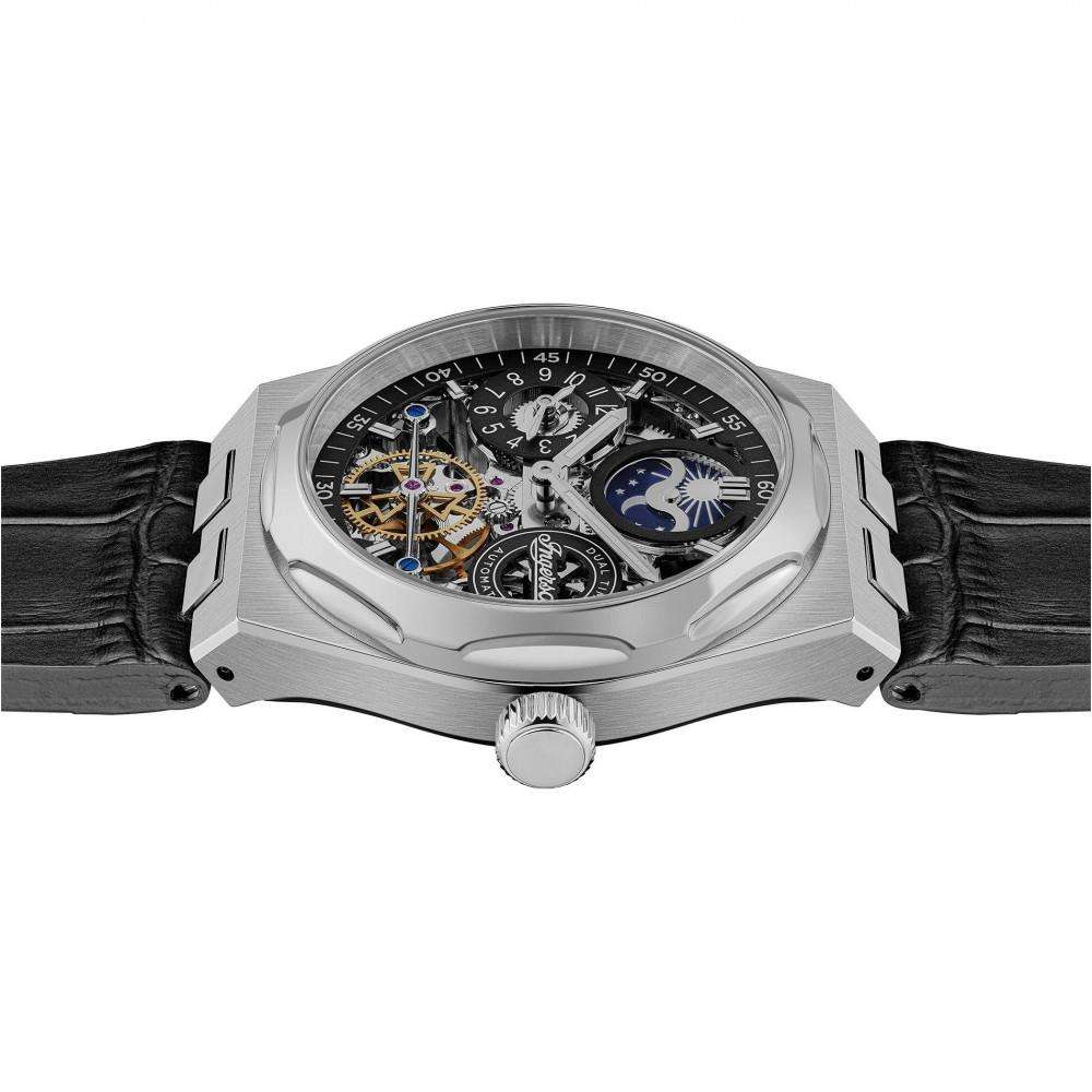 Ingersoll 1892 The Broadway Automatic Men's Watch with Black Dial and Black Leather Strap- I12903 - Image 3