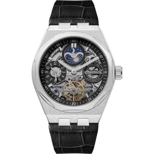 Ingersoll 1892 The Broadway Automatic Men's Watch with Black Dial and Black Leather Strap- I12903 - Image 6