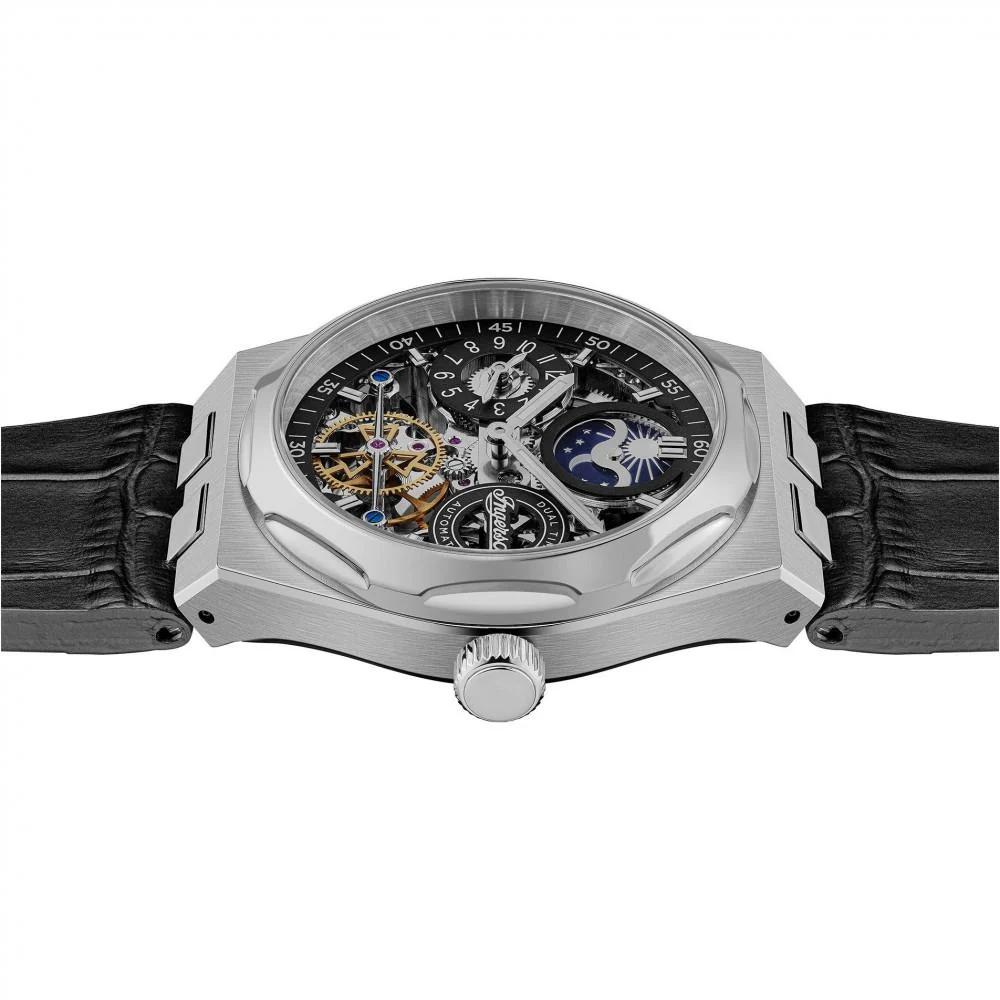Ingersoll 1892 The Broadway Automatic Men's Watch with Black Dial and Black Leather Strap- I12903 - Image 7