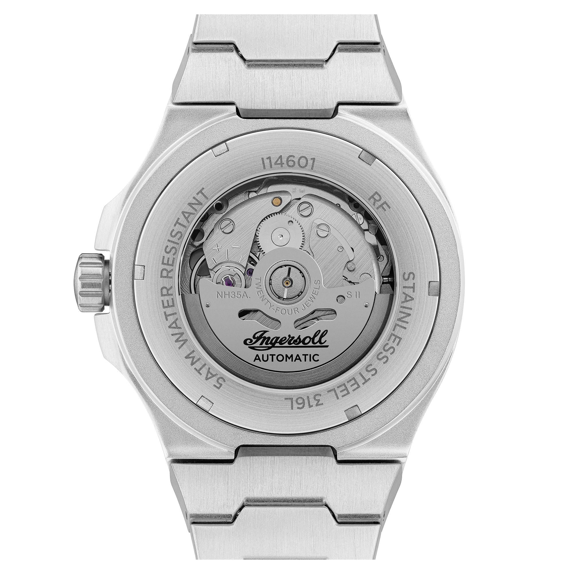 Ingersoll The Catalina Automatic Blue Dial Stainless Steel Bracelet Men's Watch I14601 - Image 8