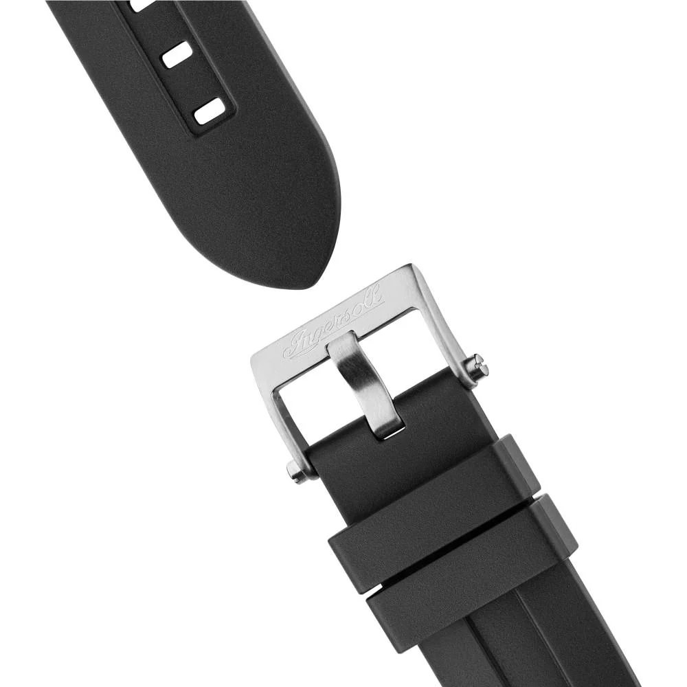 Ingersoll 1892 The Motion Automatic Silver Dial Black PU Rubber Strap Men's Watch I11703 - Image 9