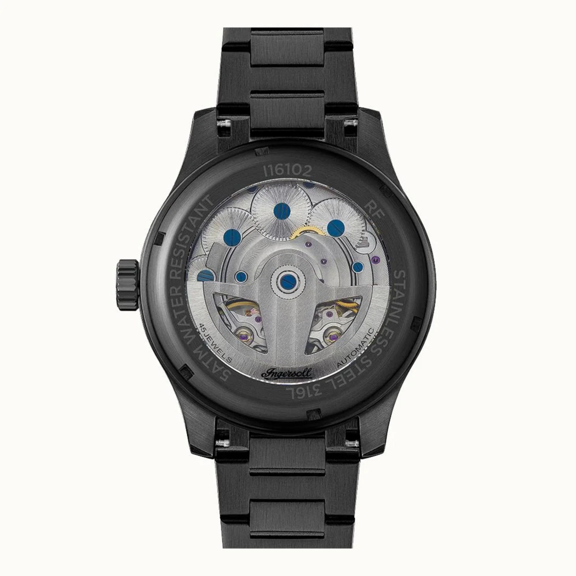 Ingersoll 1892 The Naismith Automatic Black Dial Leather Strap Men’s Watch I16102 - Image 3