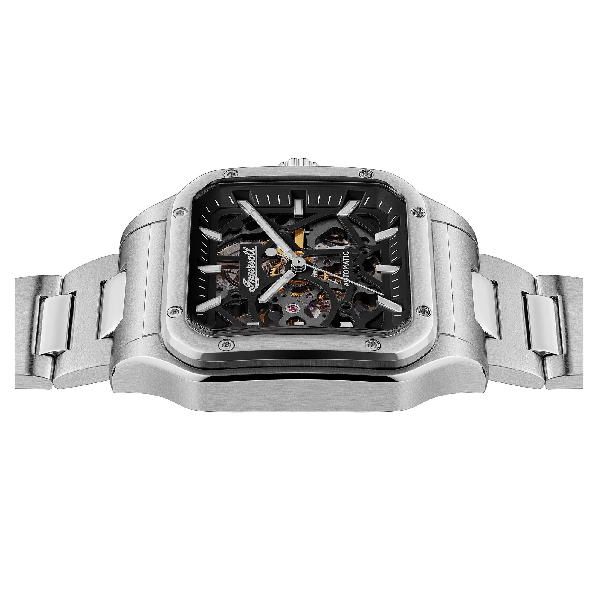 Ingersoll The Ollie Automatic Black Skeleton Dial Stainless Steel Bracelet Men's Watch I14501 - Image 11