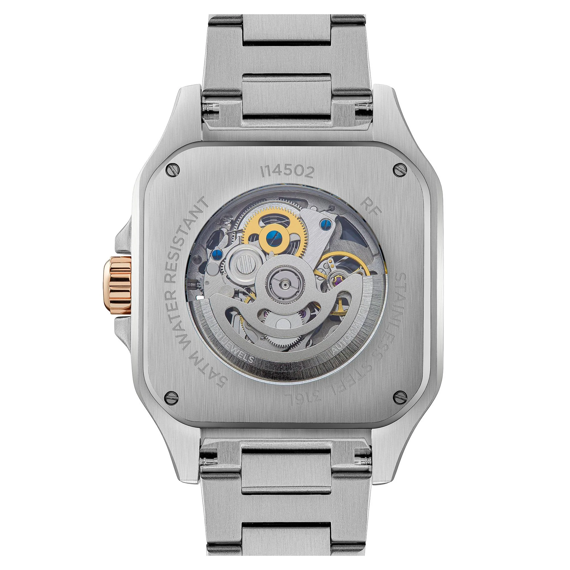 Ingersoll The Ollie Automatic Grey Skeleton Dial Two-Tone Stainless Steel Bracelet Men's Watch I14502 - Image 6