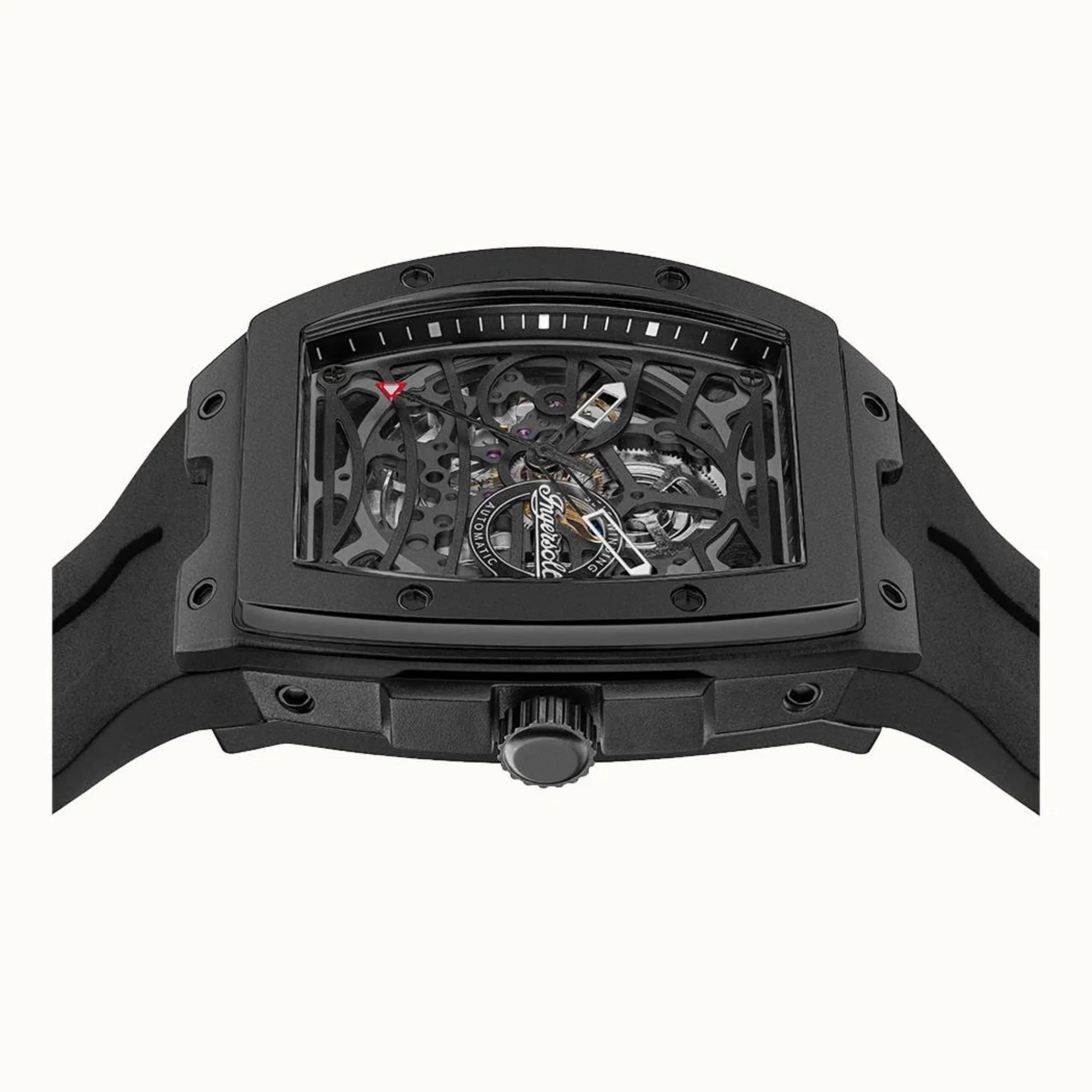 Ingersoll 1892 The Rim Automatic Black Leather Strap Black Dial Men’s Watch I16201 - Image 13