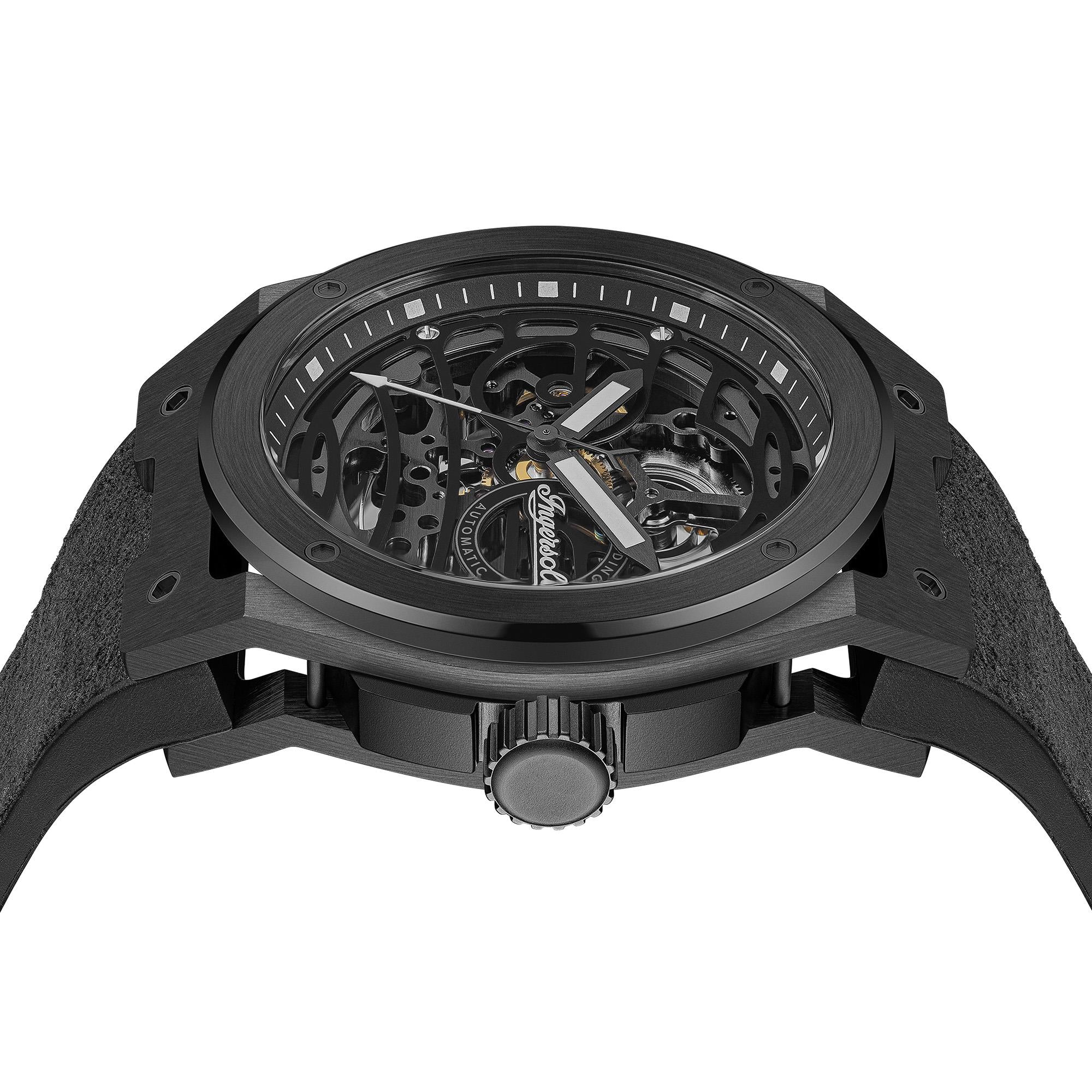Ingersoll 1892 The Springfield Automatic Black Dial Black PU Strap Men's Watch I15201 - Image 5