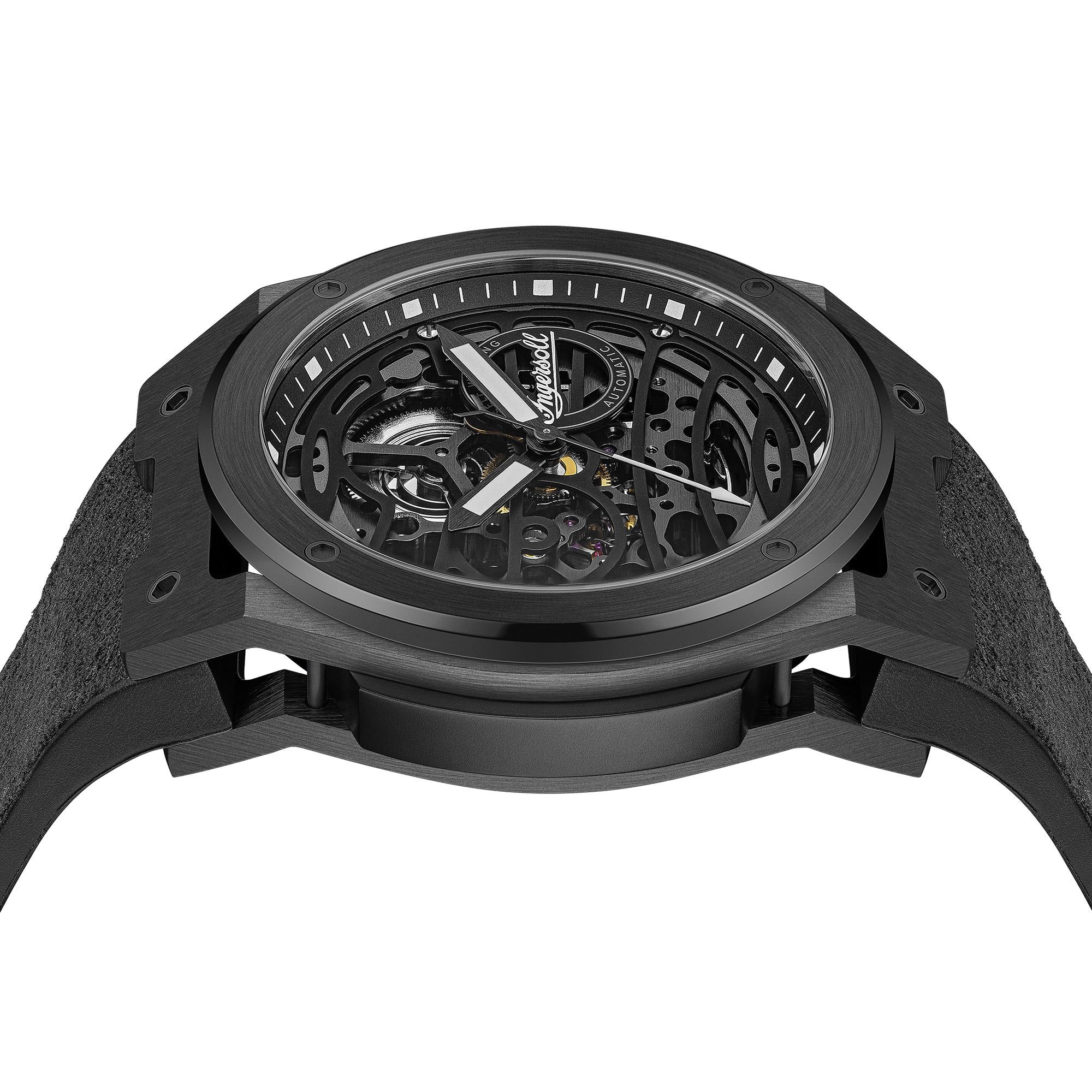 Ingersoll 1892 The Springfield Automatic Black Dial Black PU Strap Men's Watch I15201 - Image 6