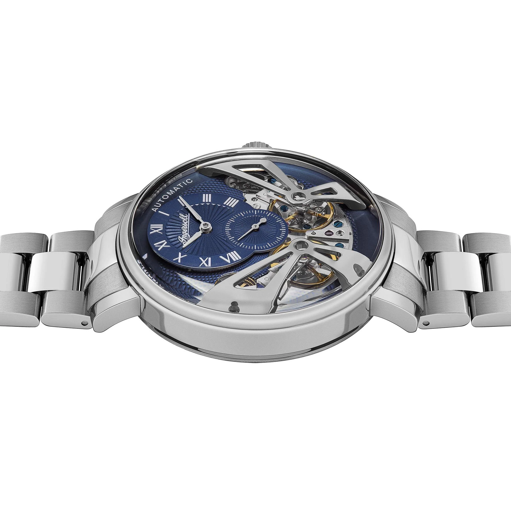 Ingersoll 1892 The Tennessee Automatic Men's Watch with Blue Dial and Stainless Steel Bracelet - I13104 - Image 13