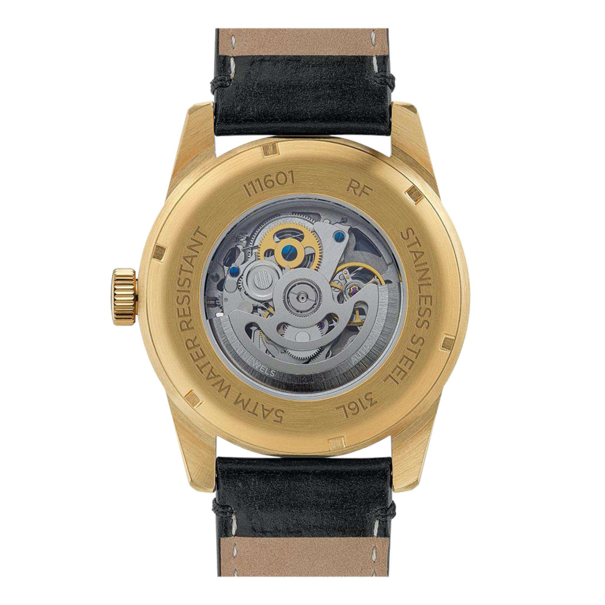 Ingersoll The Carroll Automatic Black Dial Black Leather Strap Men's Watch I11601 - Image 5