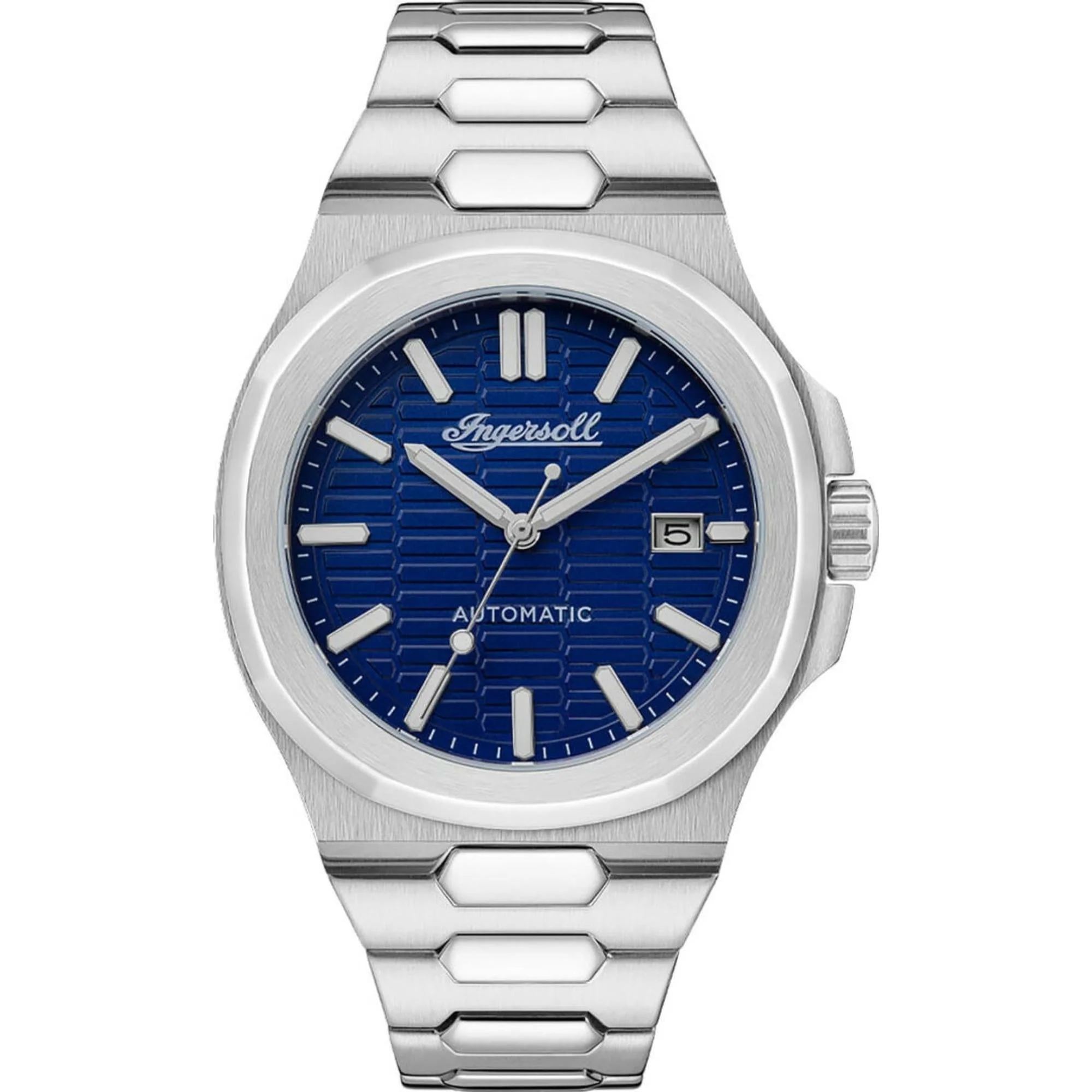 Ingersoll The Catalina Automatic Blue Dial Stainless Steel Bracelet Men's Watch I11801 - Image 6