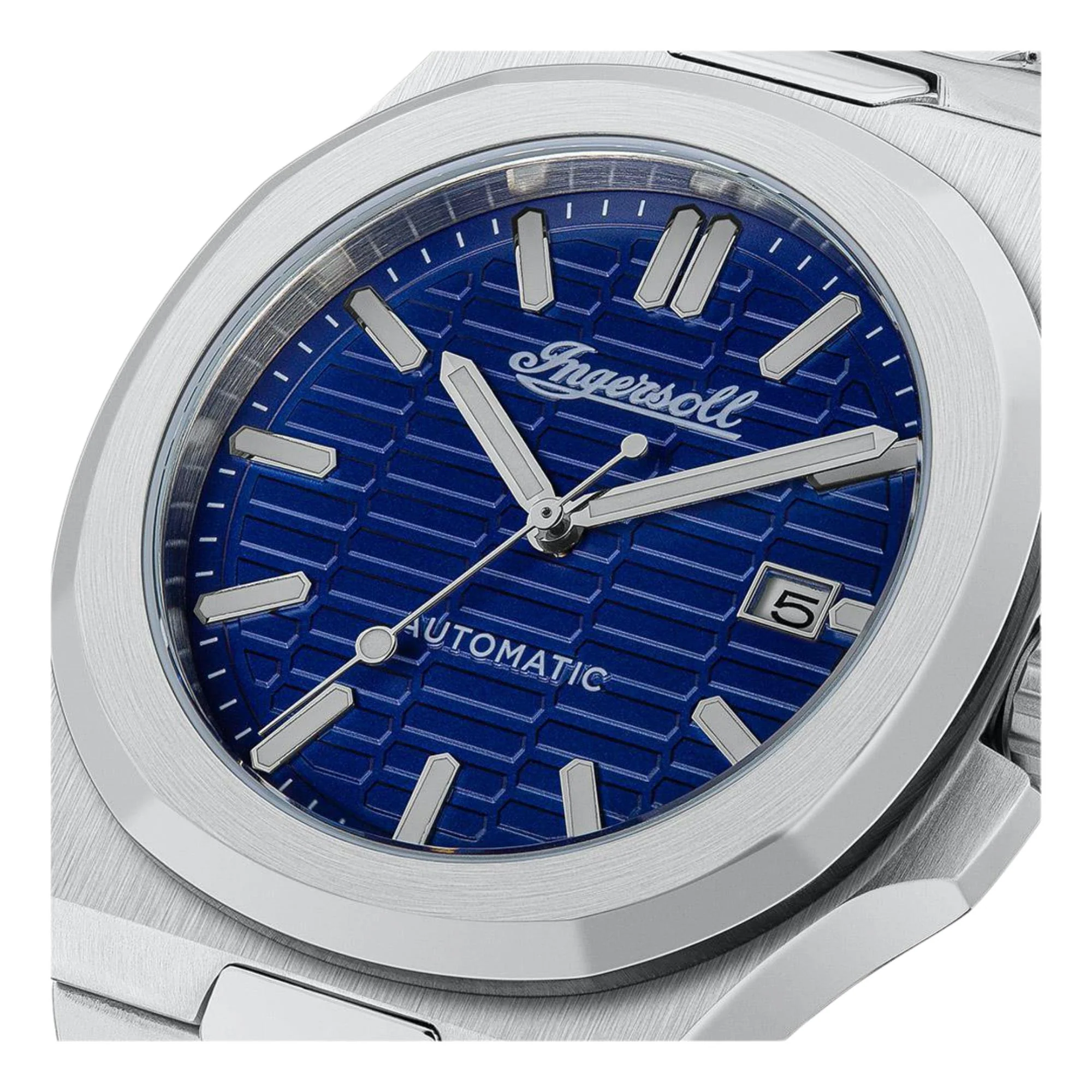 Ingersoll The Catalina Automatic Blue Dial Stainless Steel Bracelet Men's Watch I11801 - Image 7