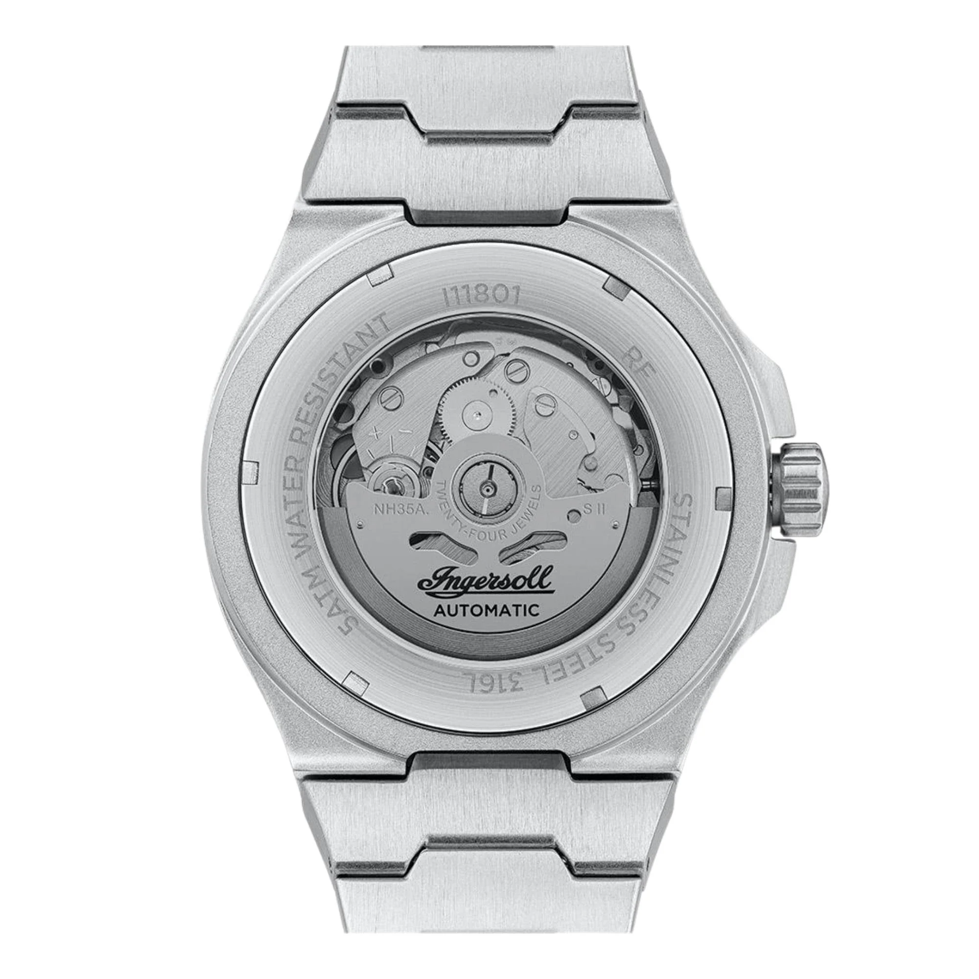Ingersoll The Catalina Automatic Blue Dial Stainless Steel Bracelet Men's Watch I11801 - Image 8