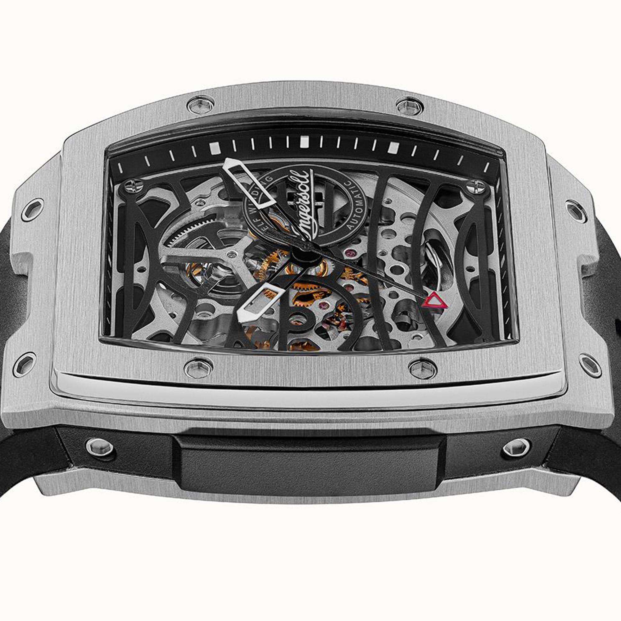 Ingersoll 1892 ‘The Challenger’ Automatic Skeleton Dial Black Rubber Strap Men's Watch I12301 - Image 6