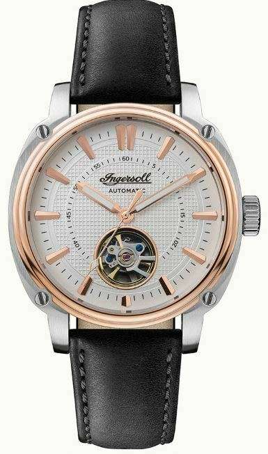 Ingersoll The Director Automatic White Dial Black Leather Strap Men's Watch I08101 - Image 45