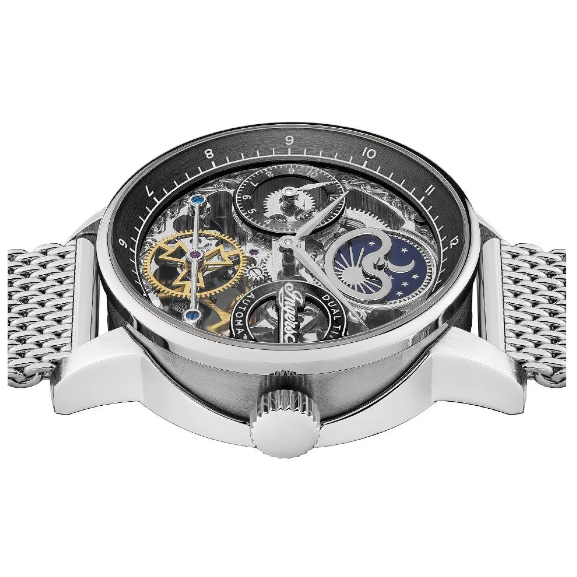 Ingersoll The Jazz 1892 Automatic Black Dial Silver Steel Bracelet Men's Watch I07708 - Image 6