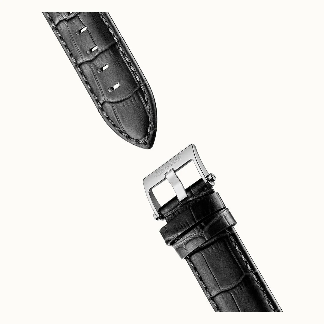 Ingersoll The Michigan Automatic White Dial Black Leather Strap Men's Watch I01105 - Image 9