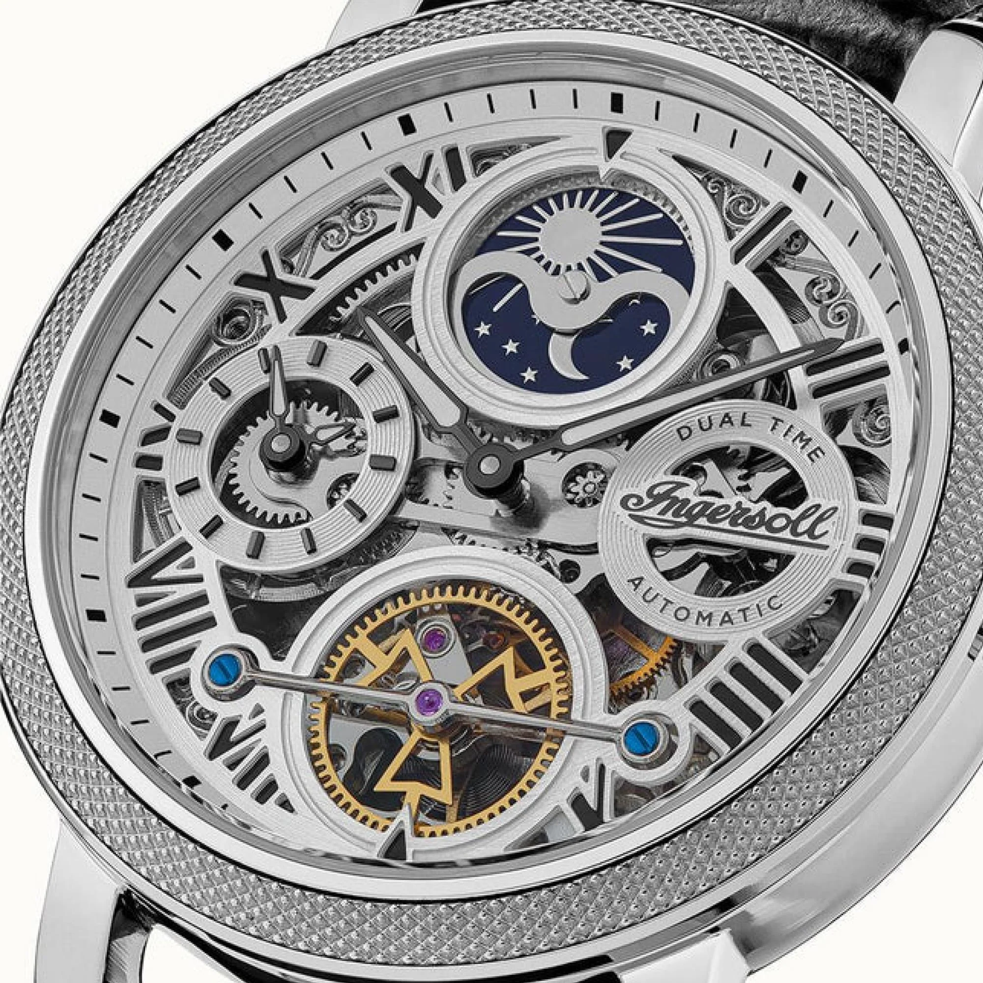 Ingersoll The Row 1892 Automatic Men's Watch Silver Dial Black Leather Strap I12401 - Image 9