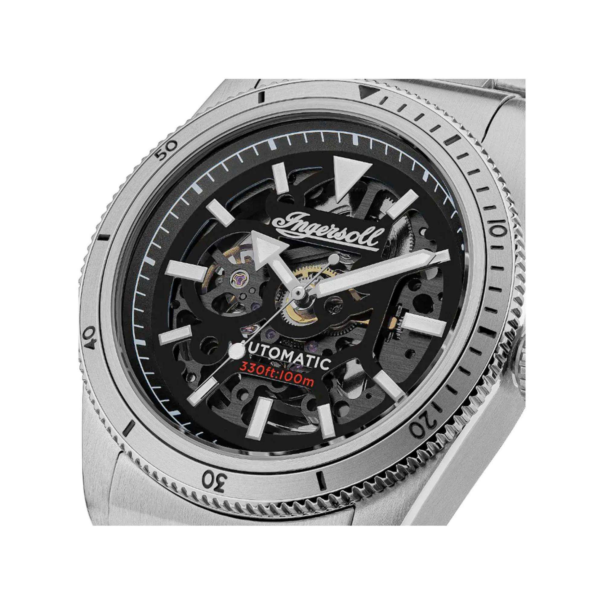 Ingersoll The Scovill 1892 Automatic Black Dial Steel Bracelet Men's Watch I13903 - Image 2
