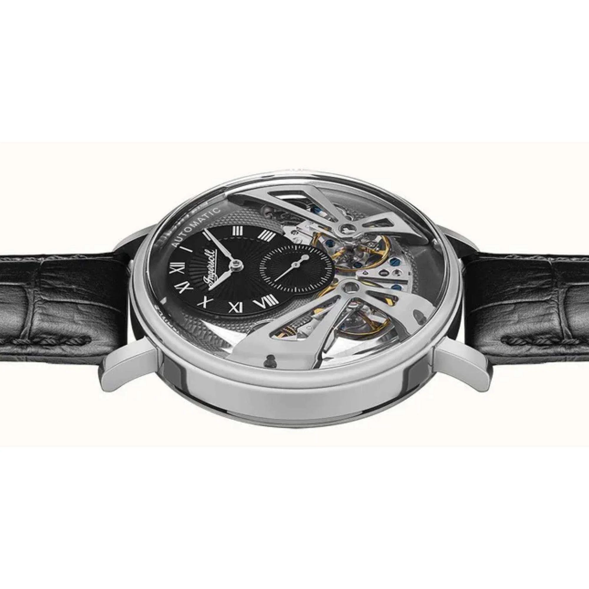 Ingersoll The Tennessee 1892 Automatic Men's Watch Grey Dial Black Leather Strap I13103 - Image 5