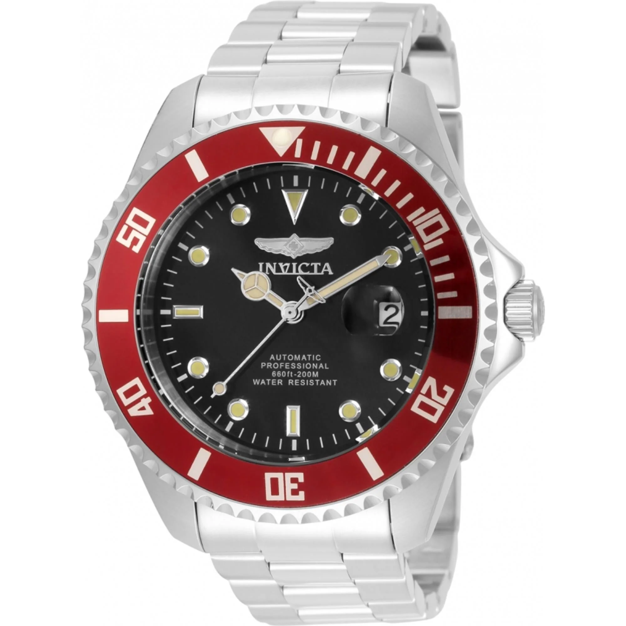 Invicta Pro Diver Automatic Black Dial Steel Strap Men's Watch 35854 - Image 9
