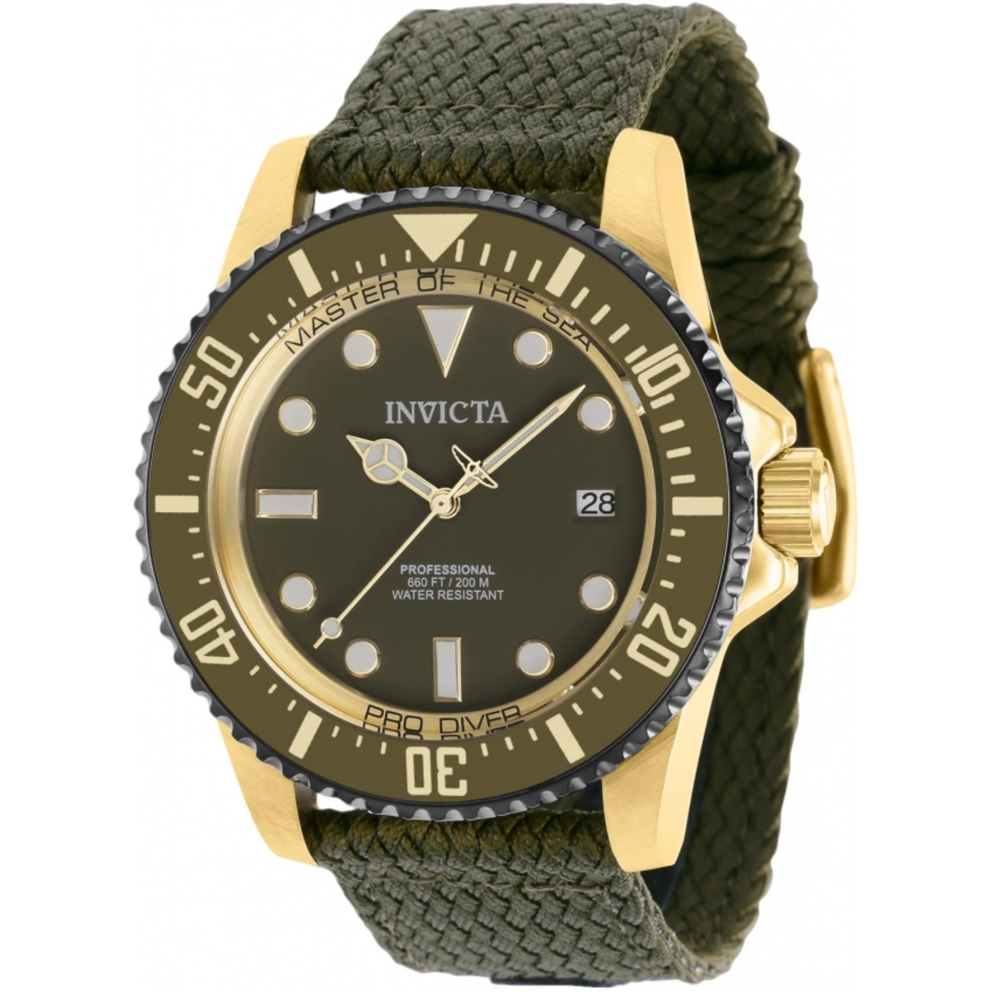 Invicta Pro Diver Automatic Green Dial Polyester Strap Men's Watch 38240