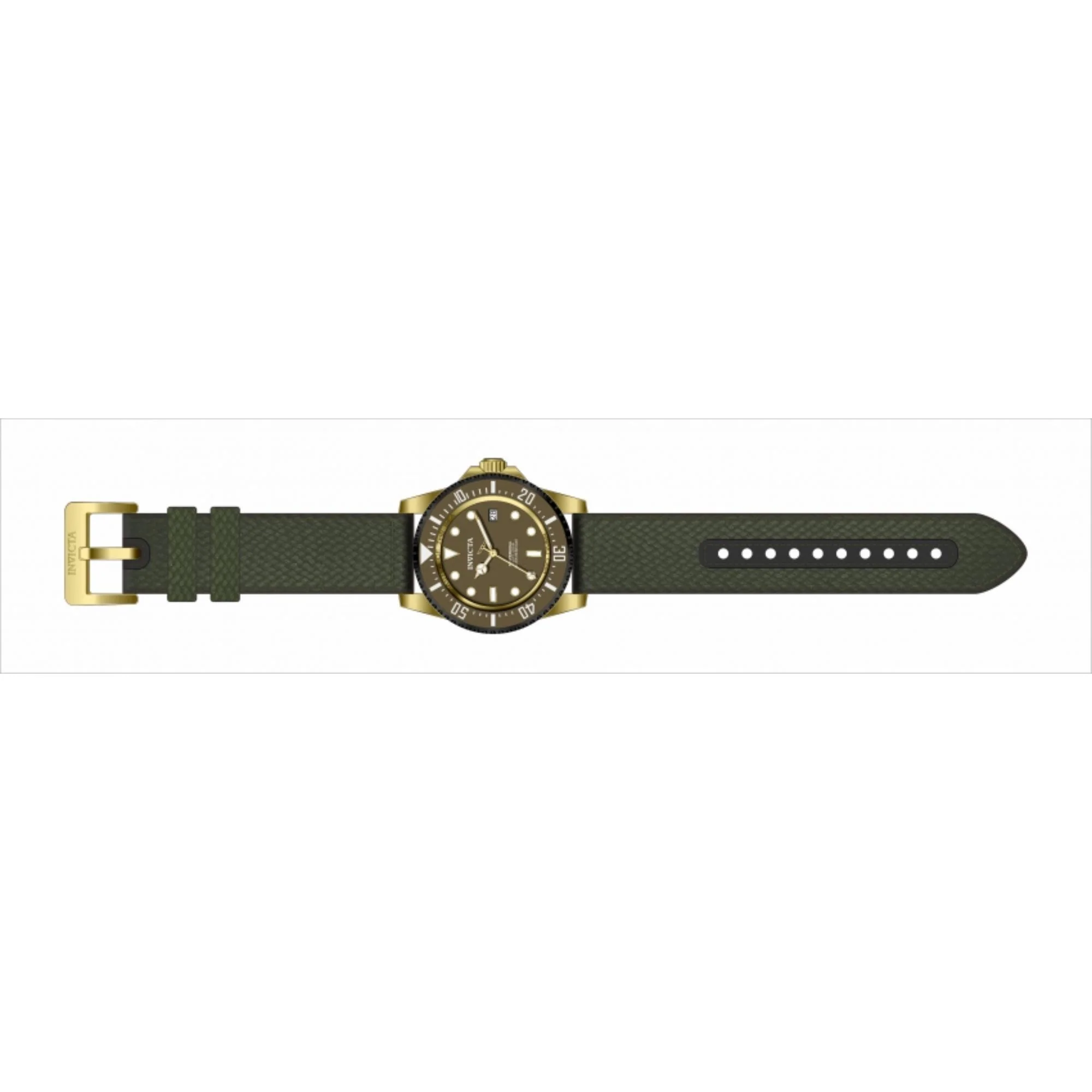 Invicta Pro Diver Automatic Green Dial Polyester Strap Men's Watch 38240 - Image 4