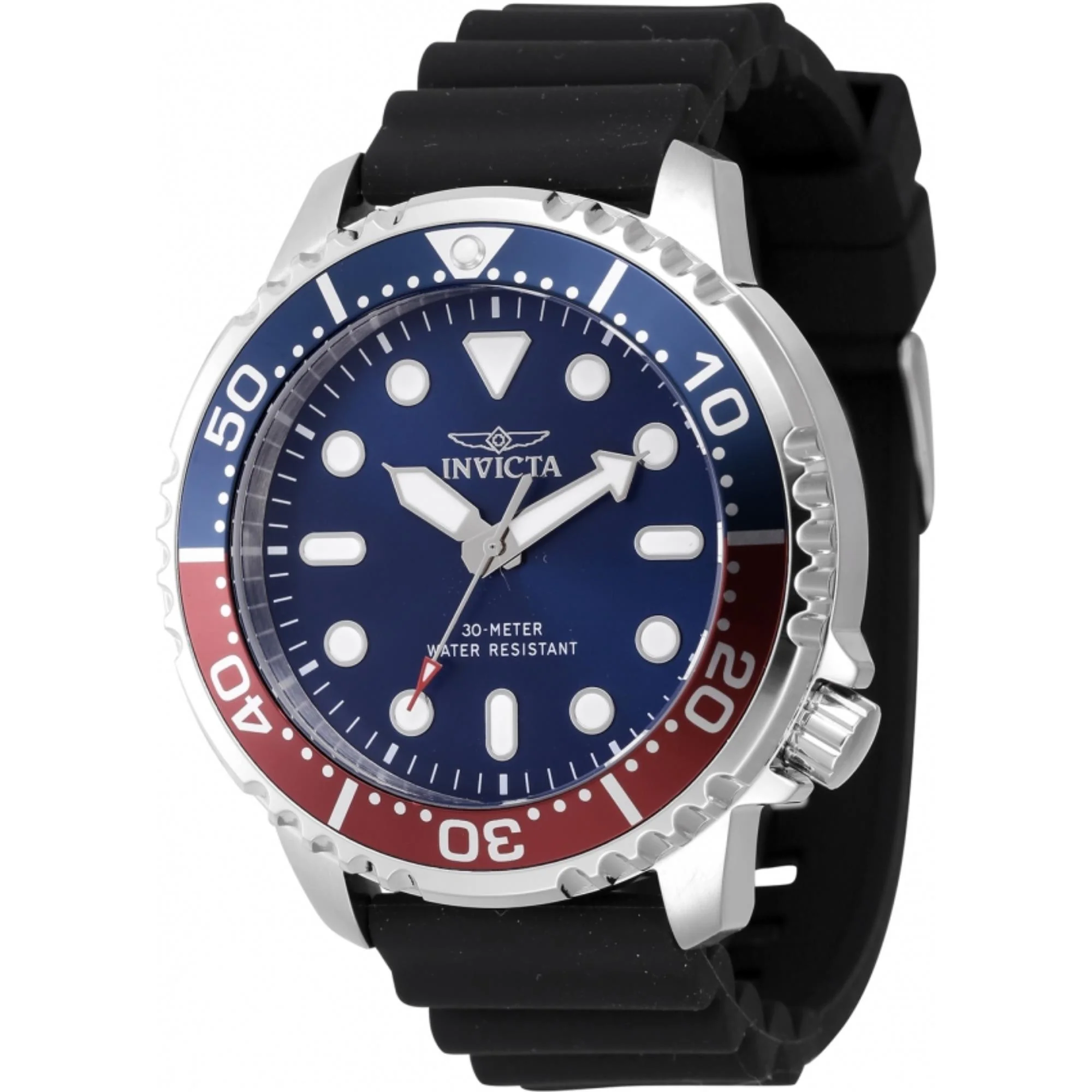 Invicta Pro Diver Quartz Blue Dial Silicone Strap Men's Watch 47222 - Image 3