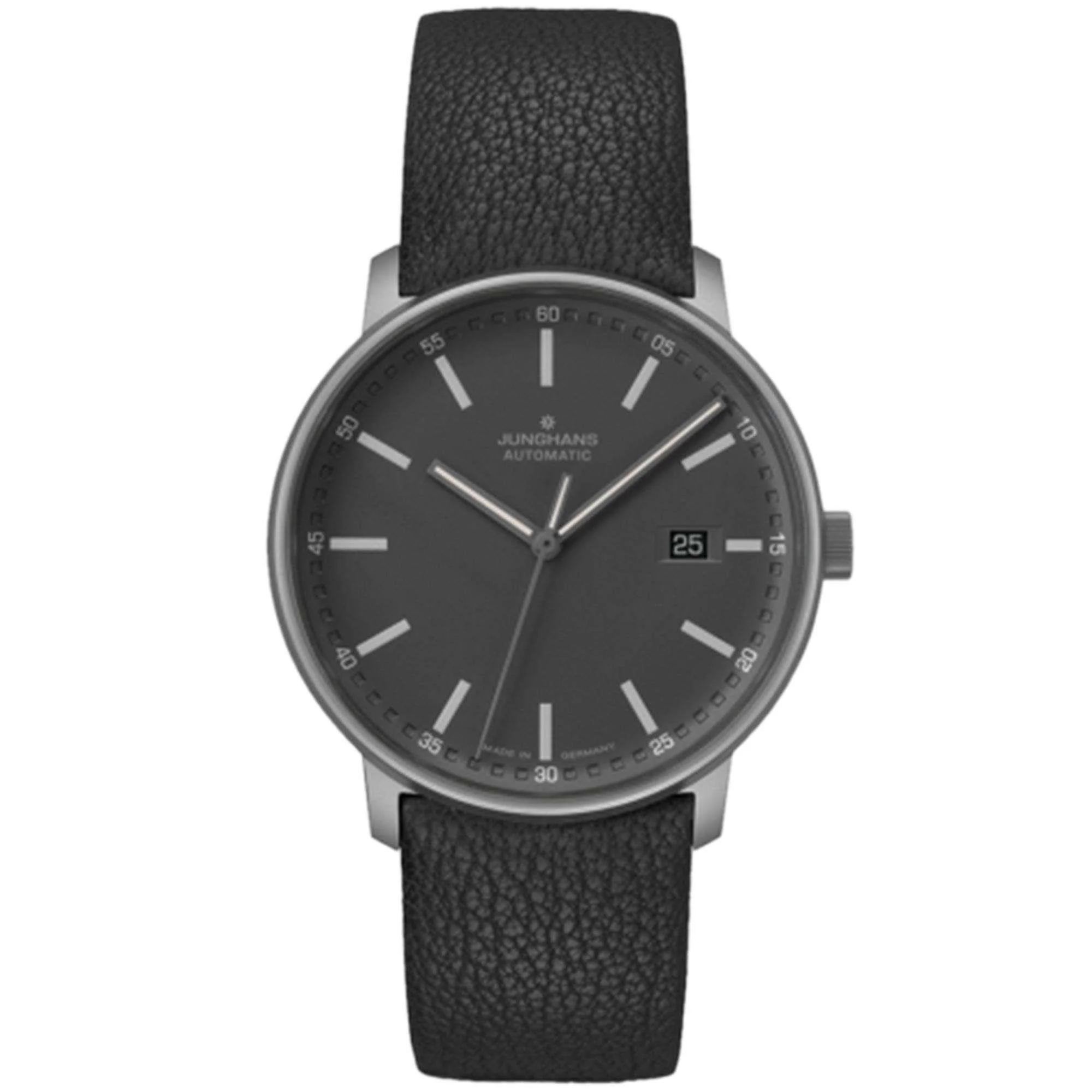 Junghans FORM A Titan Automatic Black Dial Leather Strap Men's Watch 027/2001.00 - Image 4