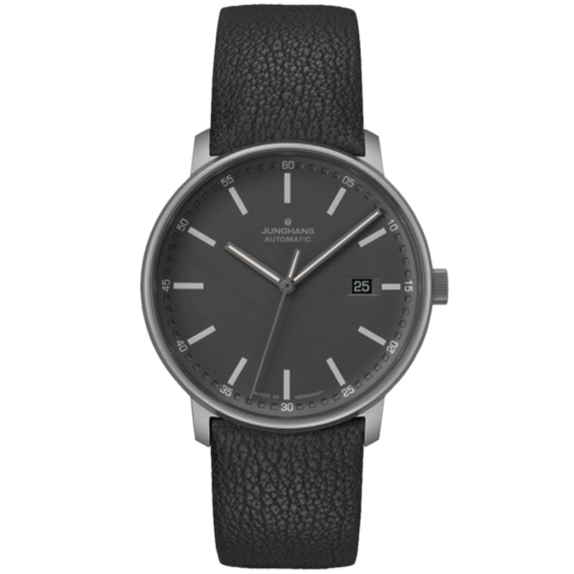Junghans FORM A Titan Automatic Black Dial Leather Strap Men's Watch 027/2001.00 - Image 5